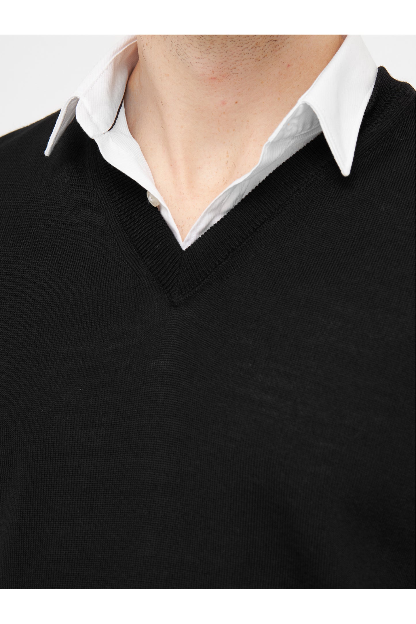 Clipper Milan Regular Fit slipover ærmeløs uld