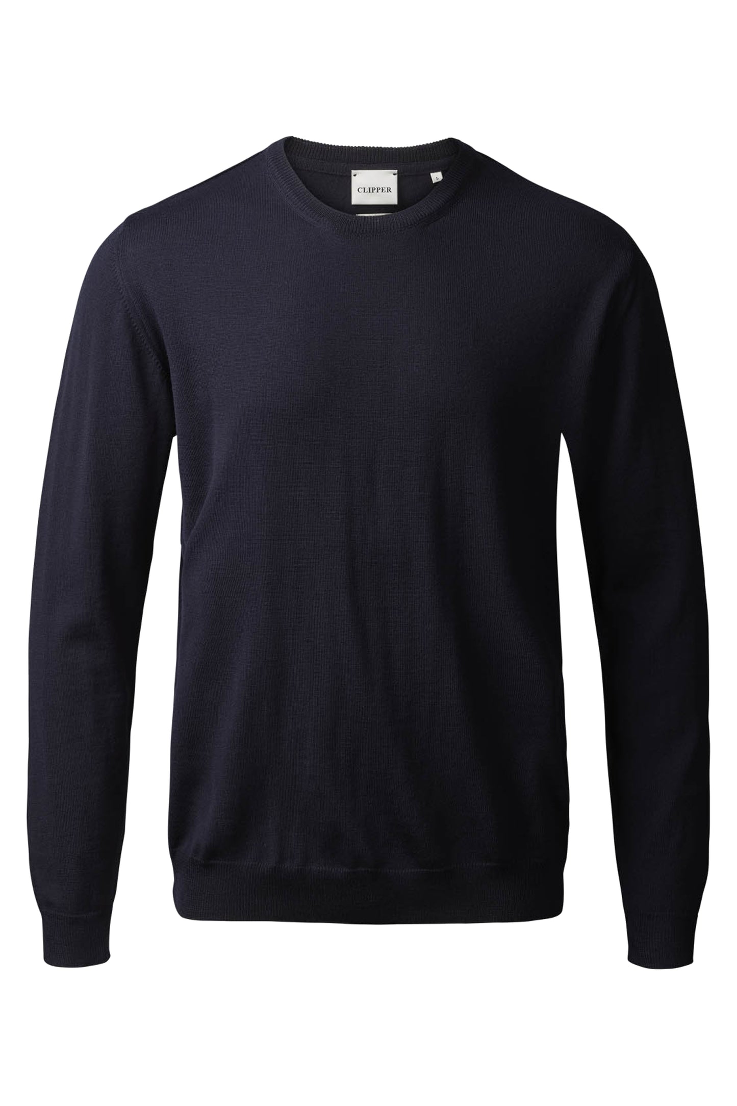 Clipper Turin Modern Fit rund hals strik uld