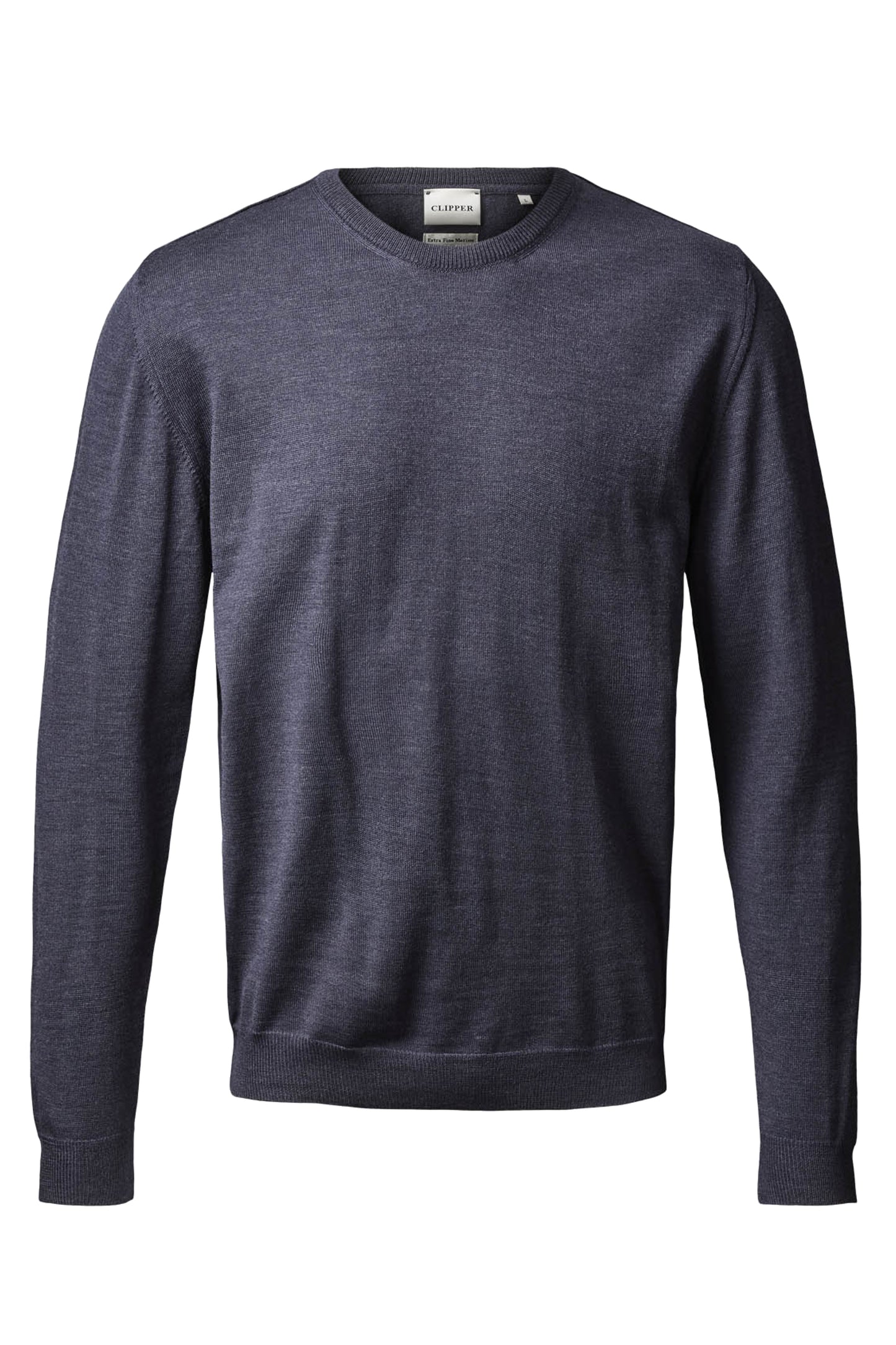 Clipper Turin Modern Fit rund hals strik uld