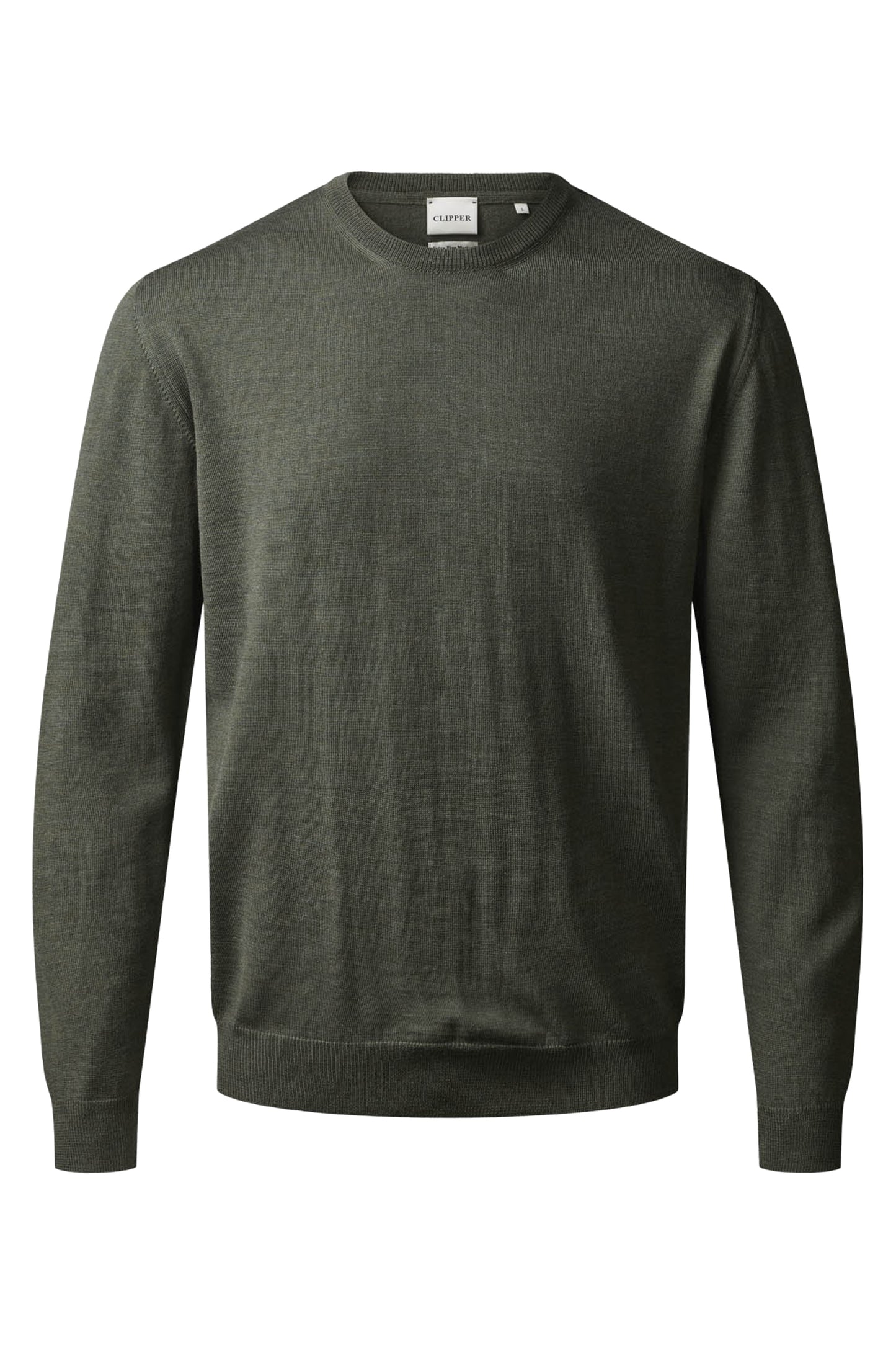 Clipper Turin Modern Fit rund hals strik uld