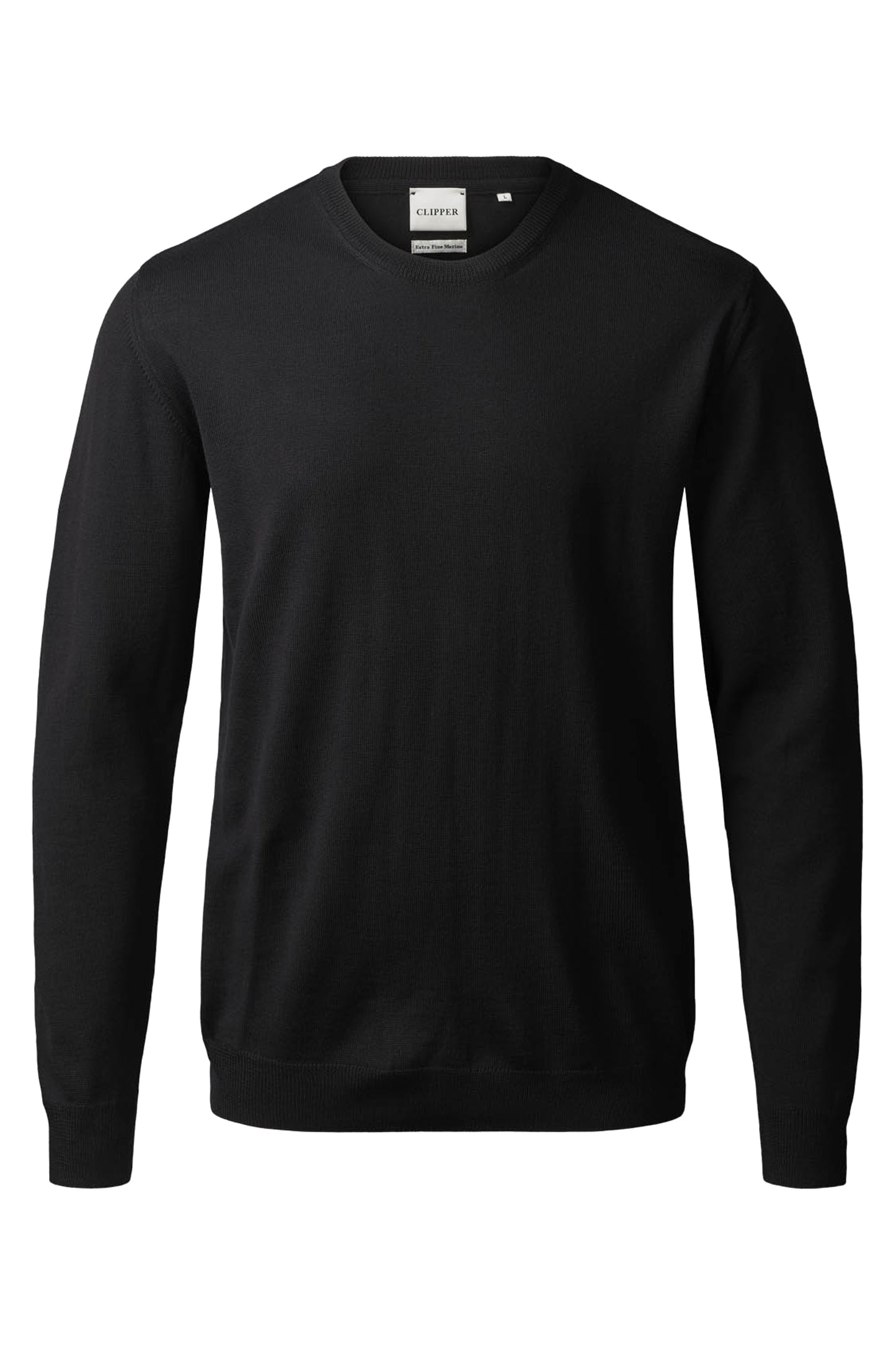 Clipper Turin Modern Fit rund hals strik uld