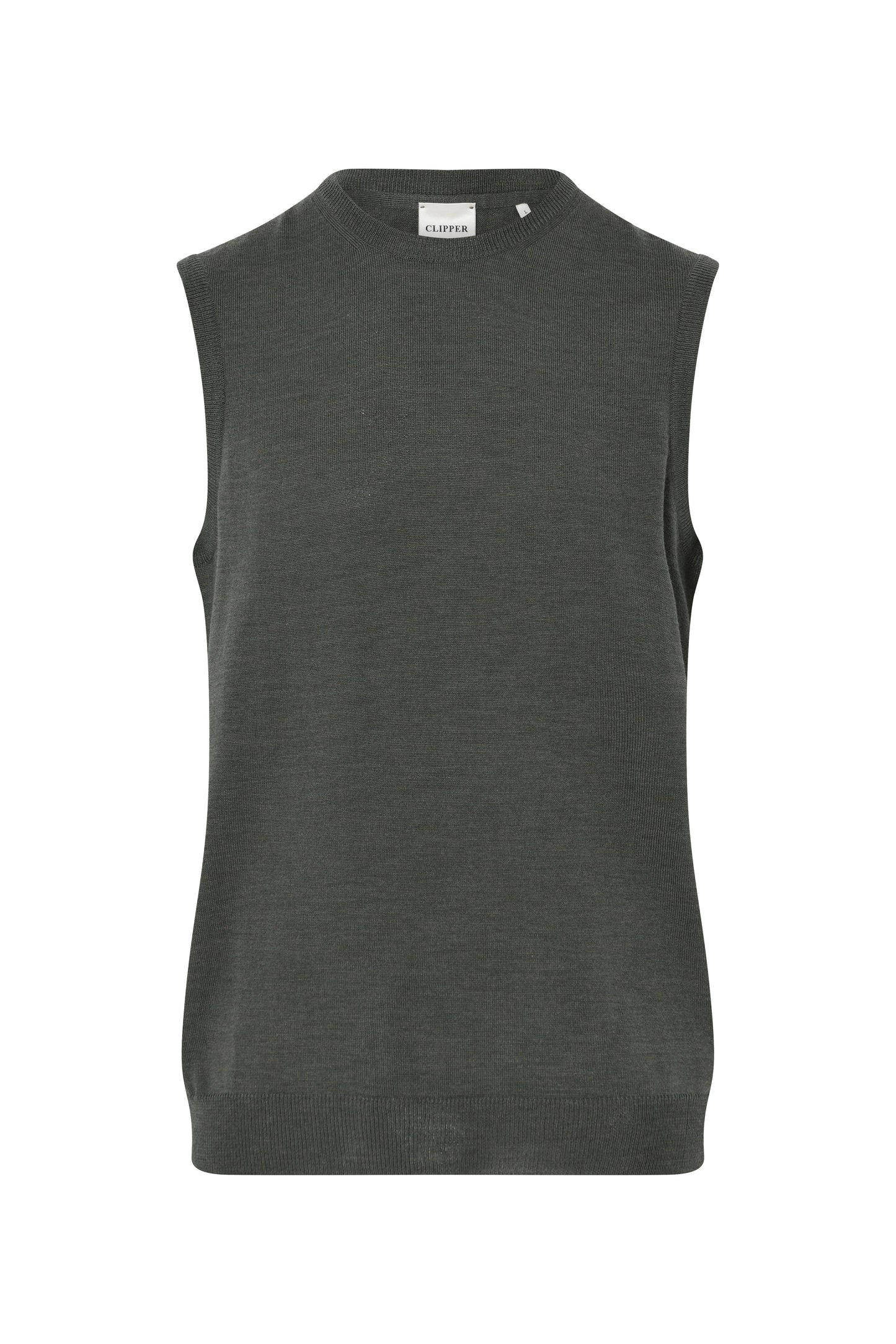 Clipper Turin Modern Fit slipover rund hals uld
