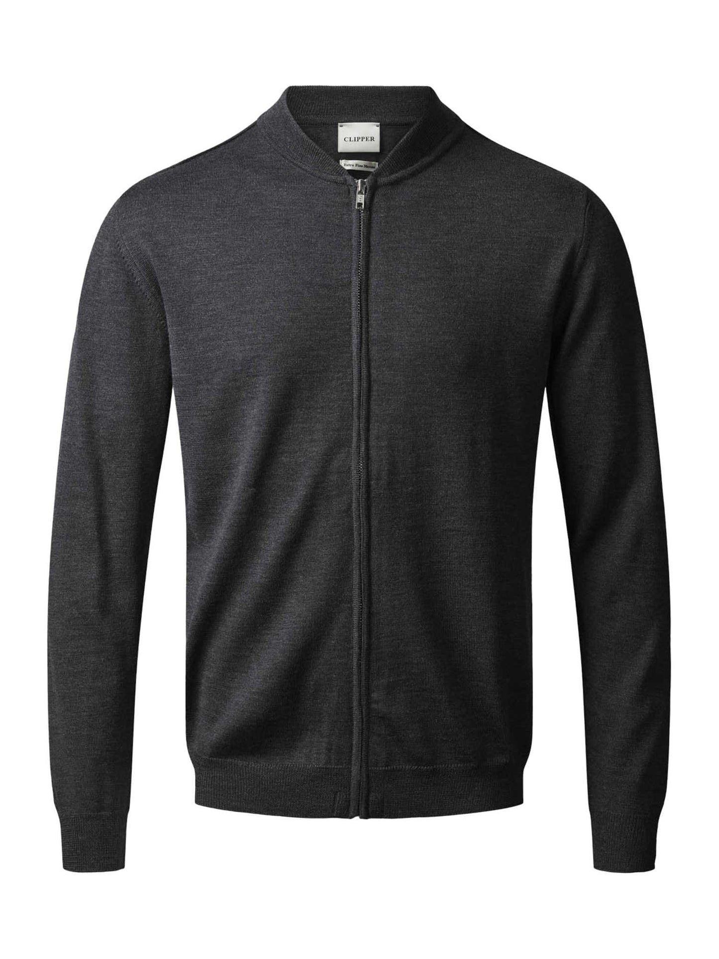 Clipper Turin Modern Fit zip-cardigan strik uld