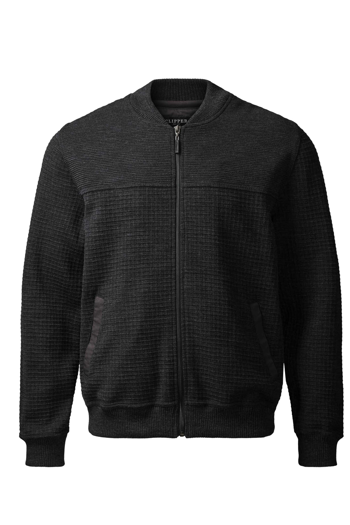 Clipper Dundee Classic Fit zip-cardigan uldblanding
