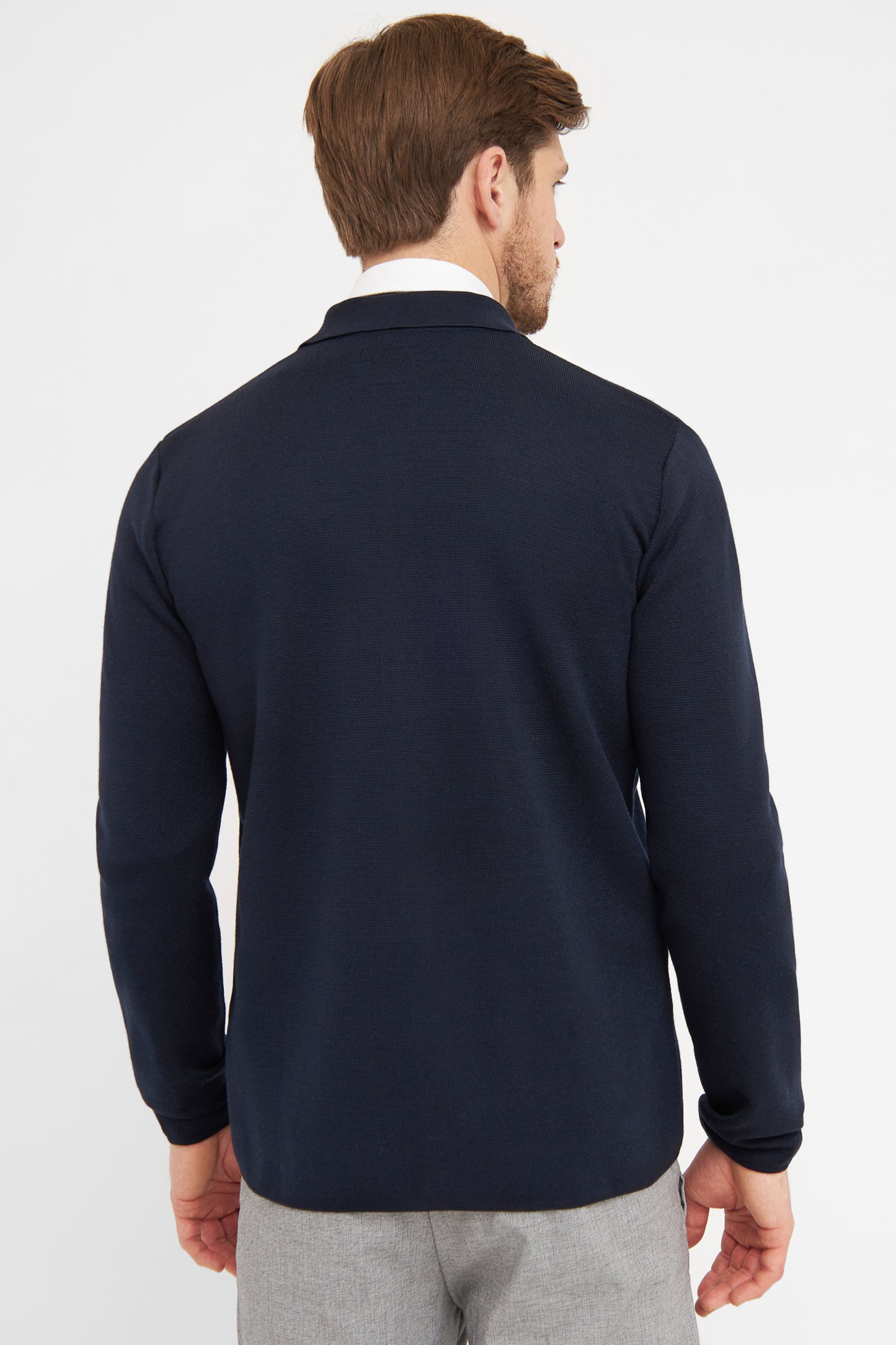 Clipper Manchester Modern Fit strik cardigan uld