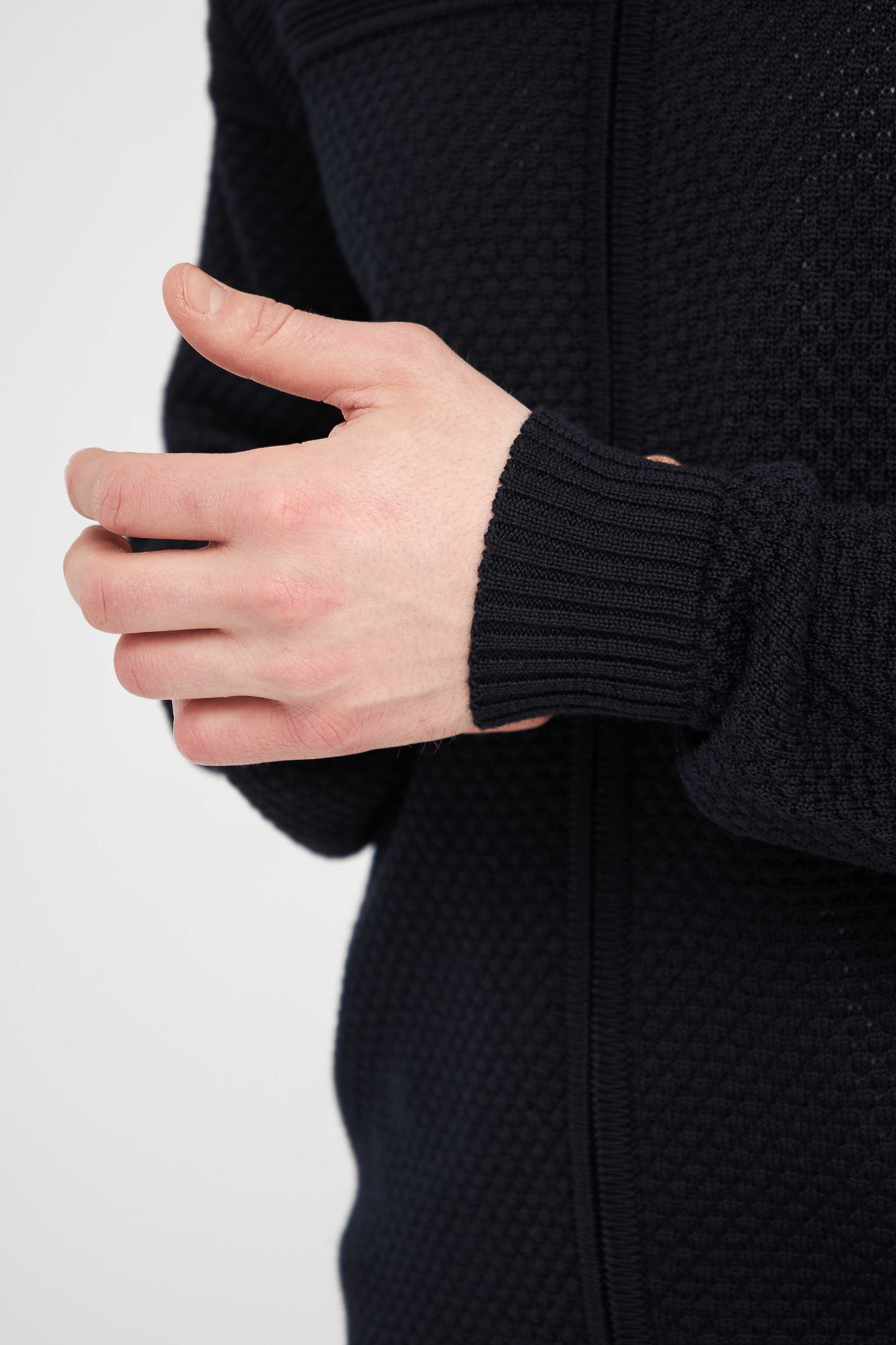 Clipper Liverpool Modern Fit zip-cardigan uldblanding