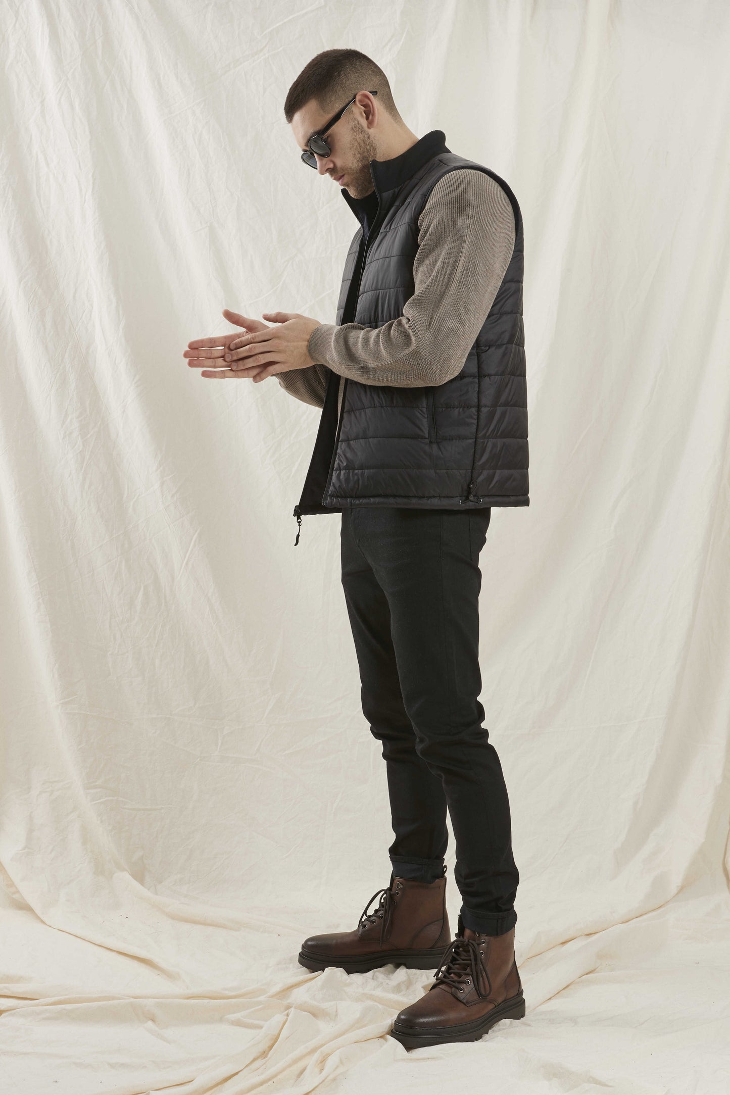 Clipper Paisley Modern Fit vest ærmeløs vendbar