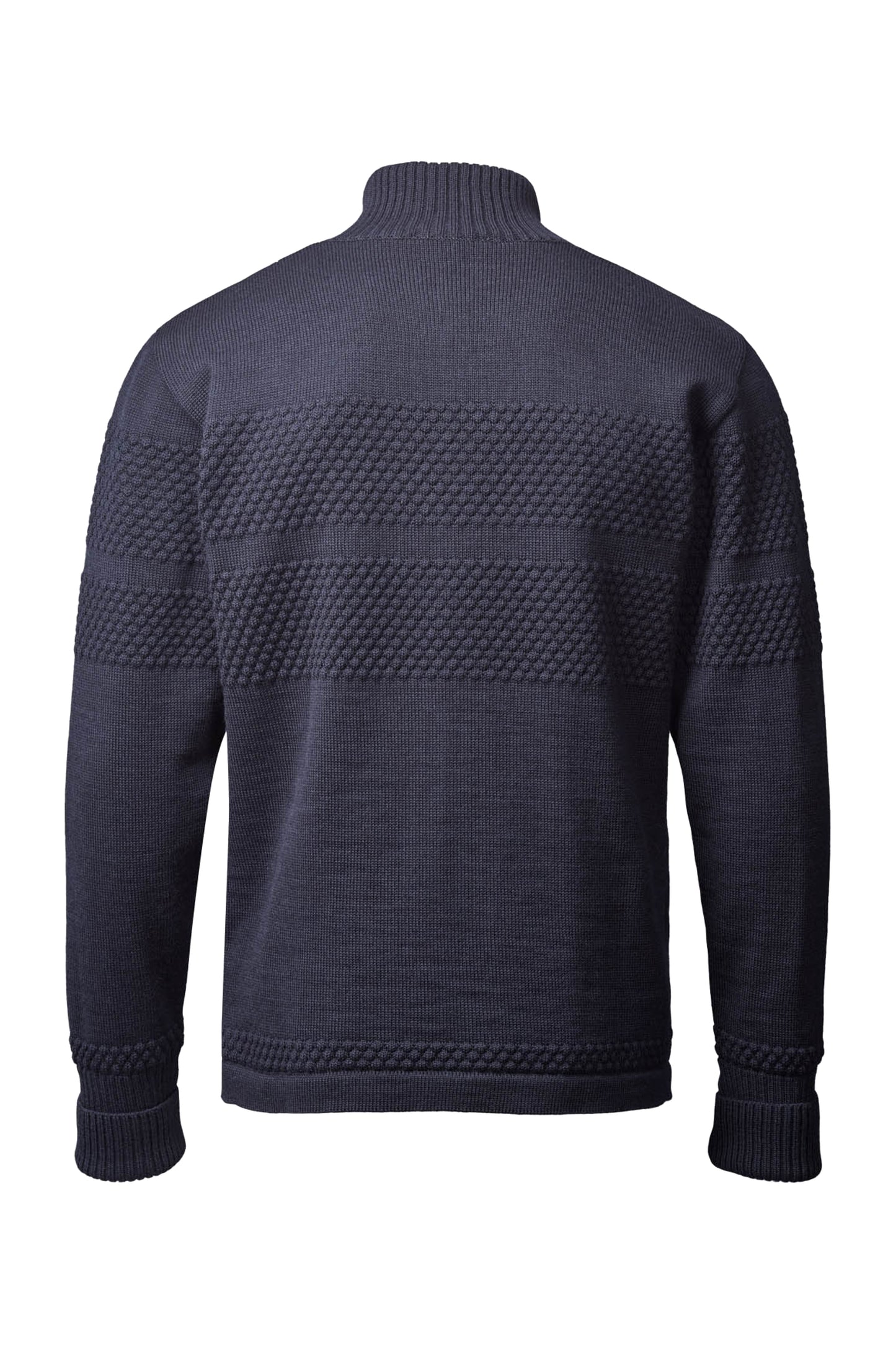 Clipper Saltum Modern Fit sømandsstrik windbreaker zip-cardigan uld
