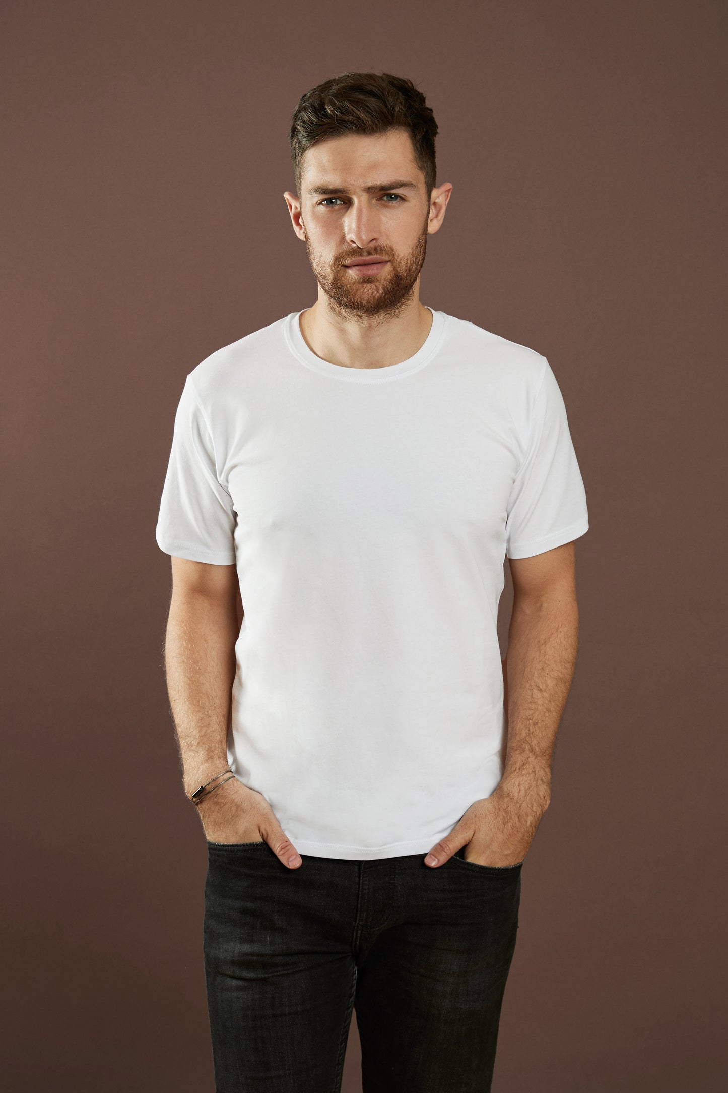 Clipper Dax Modern Fit bomulds T-shirt med rund hals