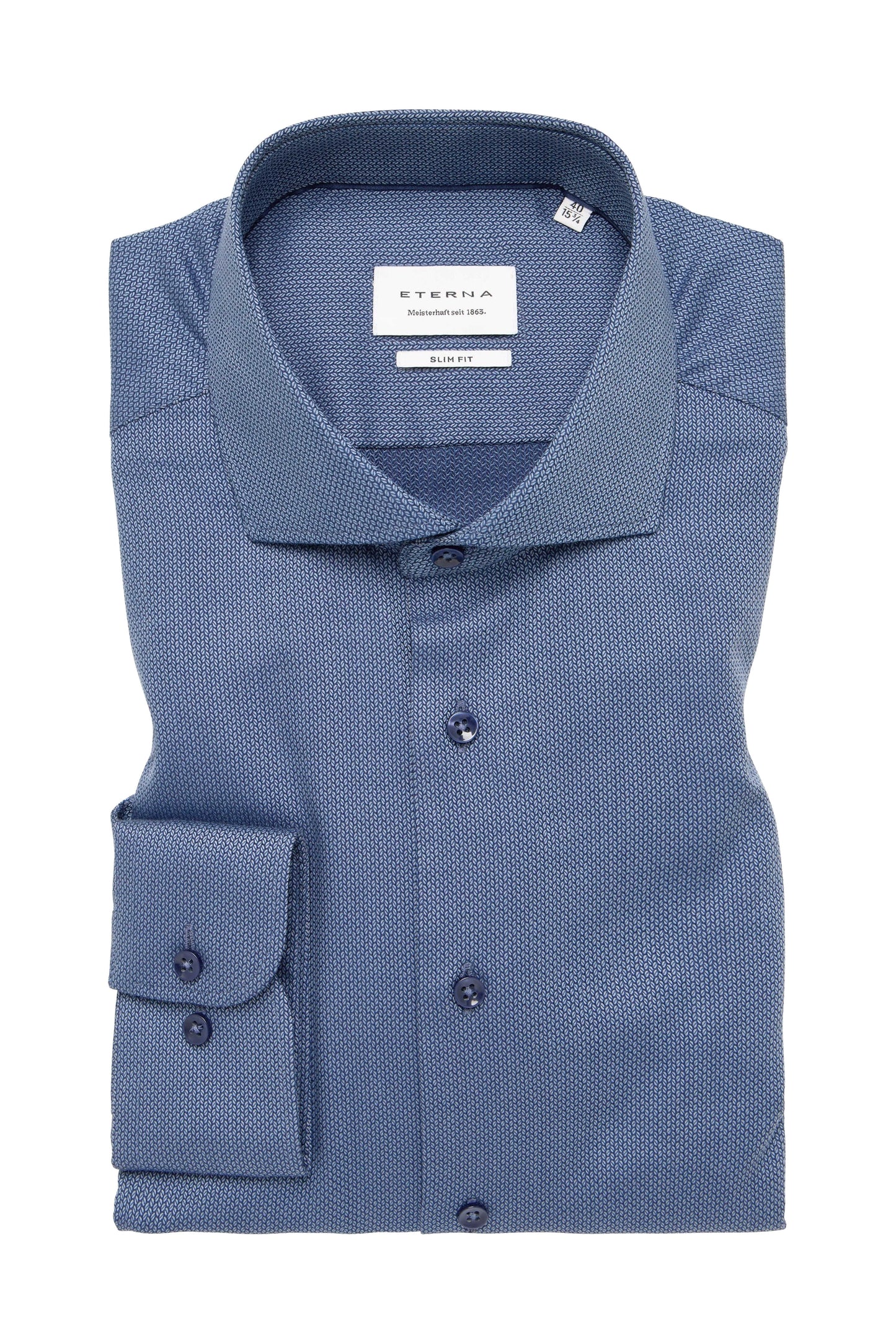 Eterna Slim Fit skjorte ekstra ærmelængde