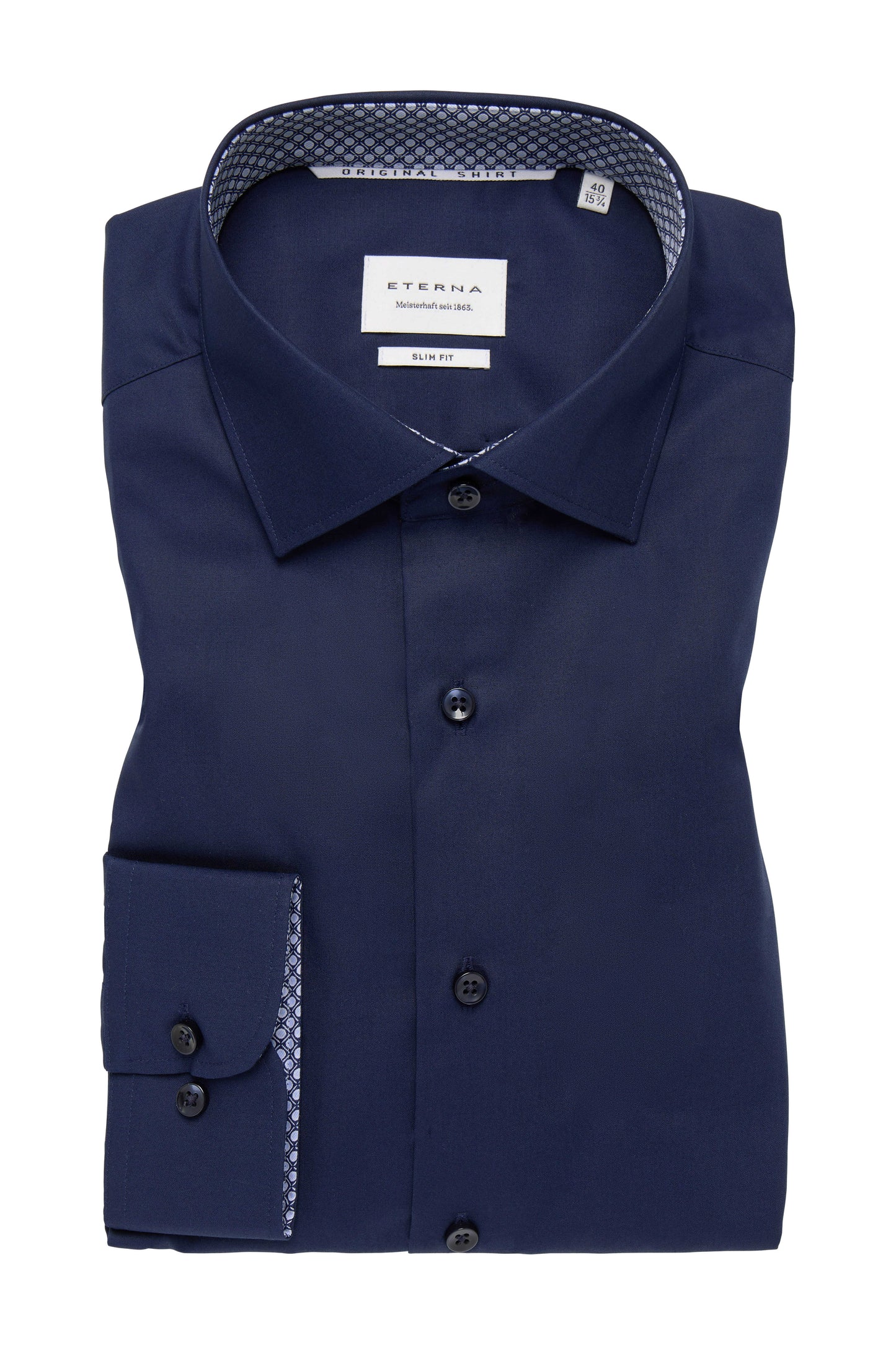 Eterna Slim Fit skjorte ekstra ærmelængde