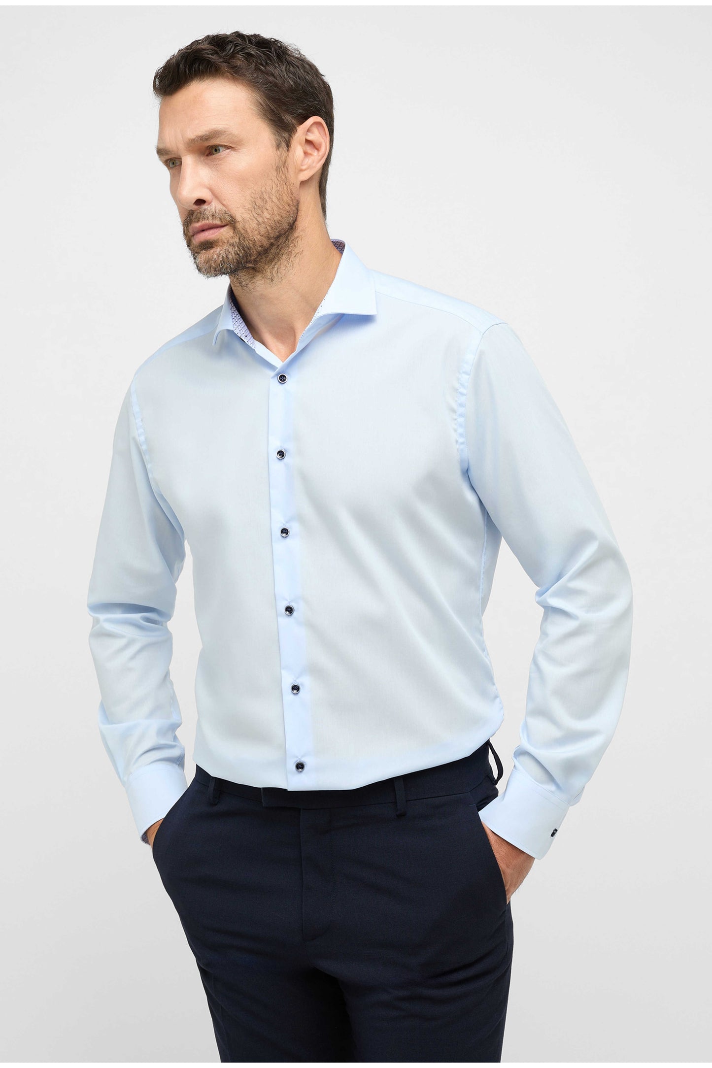 Eterna Modern Fit skjorte ekstra ærmelængde