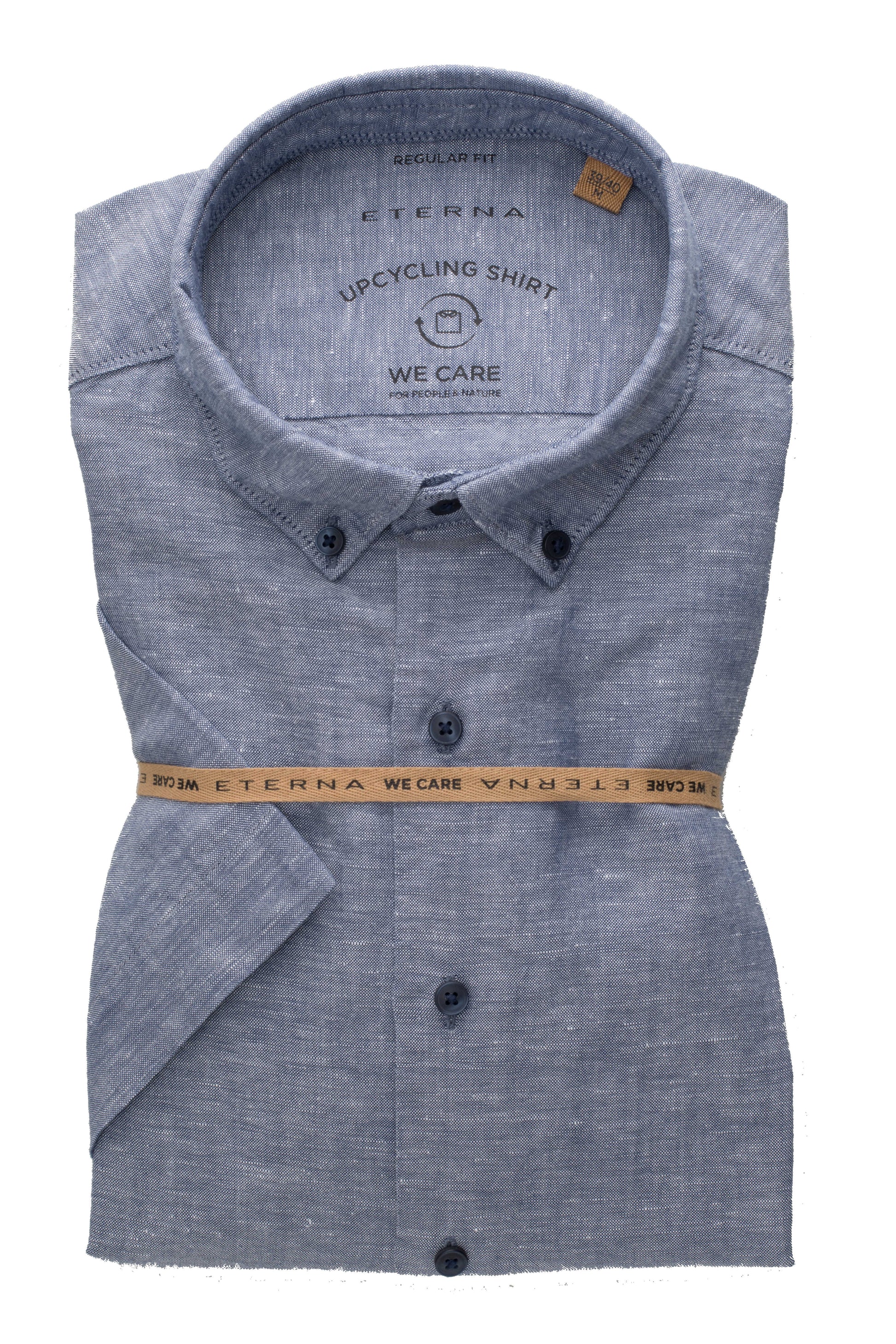 Eterna Regular Fit kortærmet hør