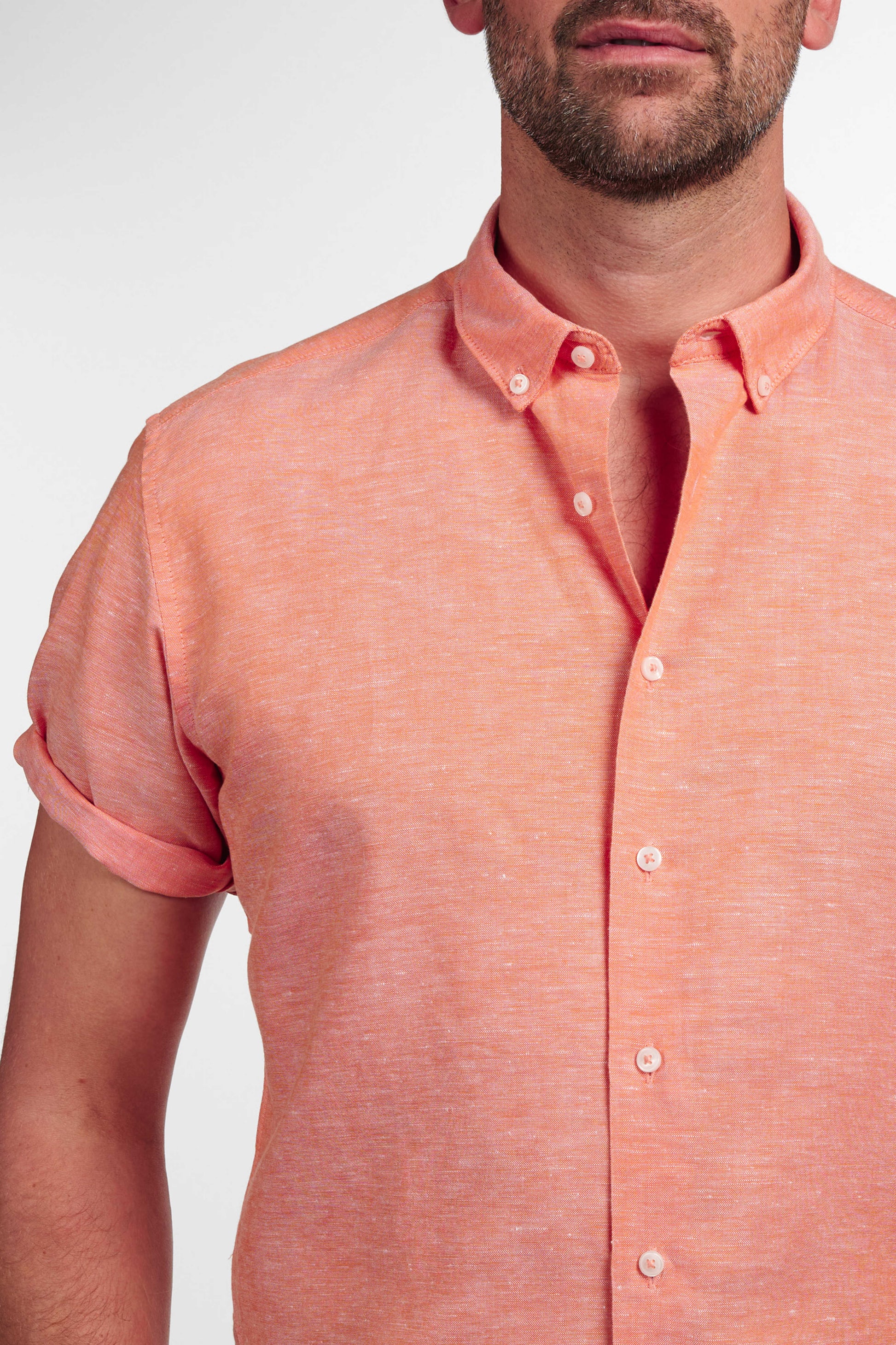 Eterna Regular Fit kortærmet hør