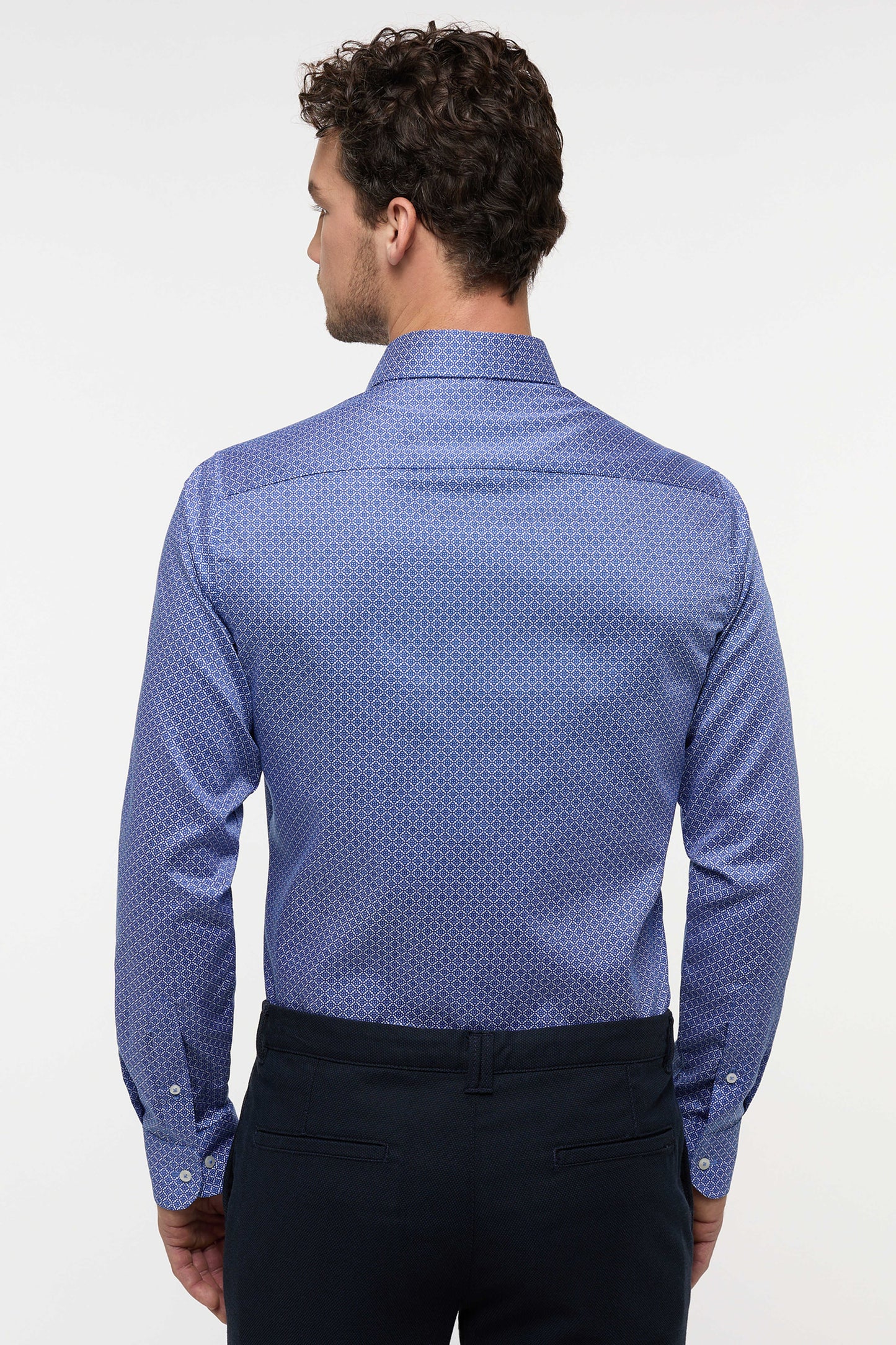 Eterna Slim Fit skjorte ekstra ærmelængde