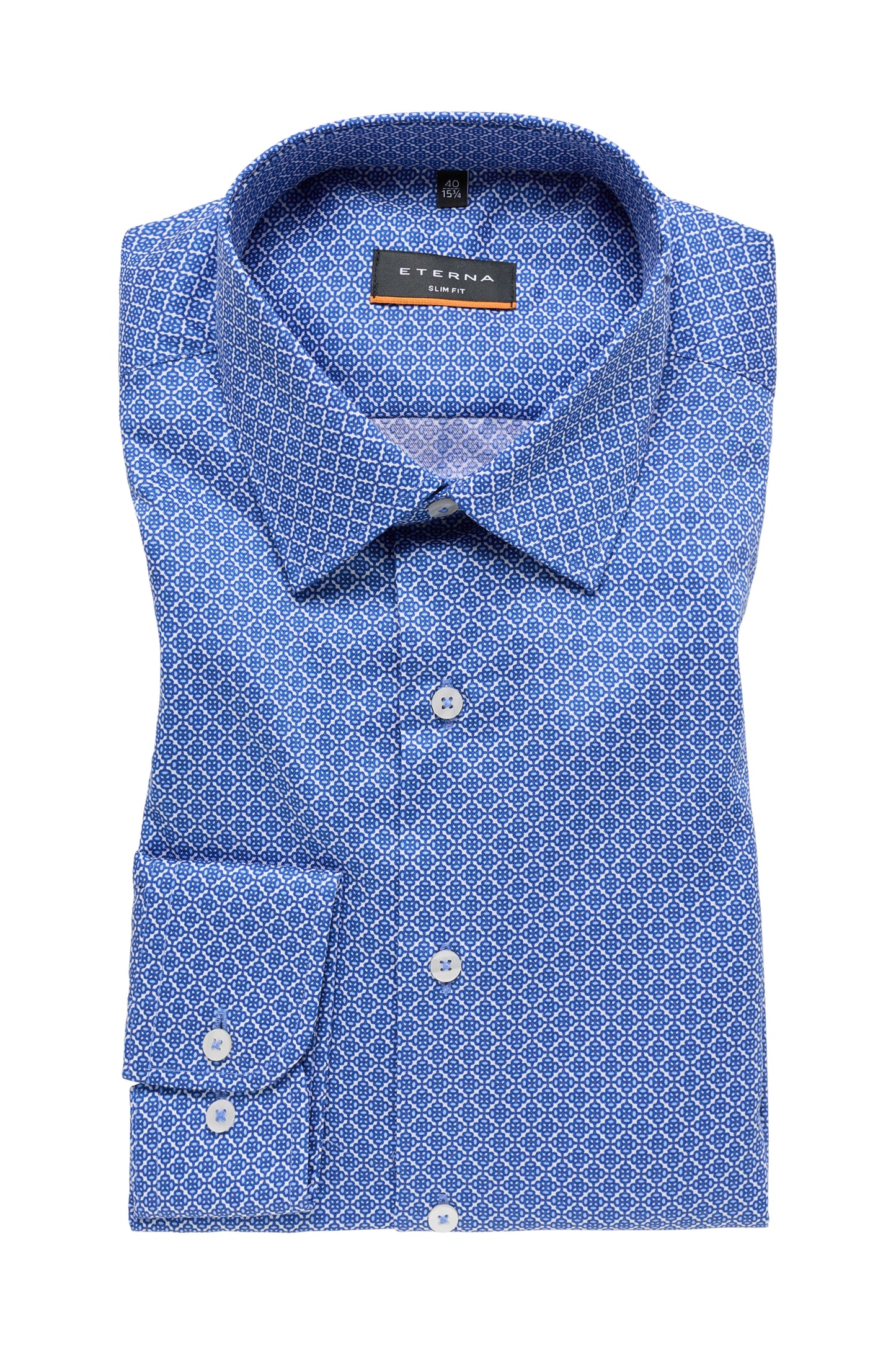 Eterna Slim Fit skjorte ekstra ærmelængde