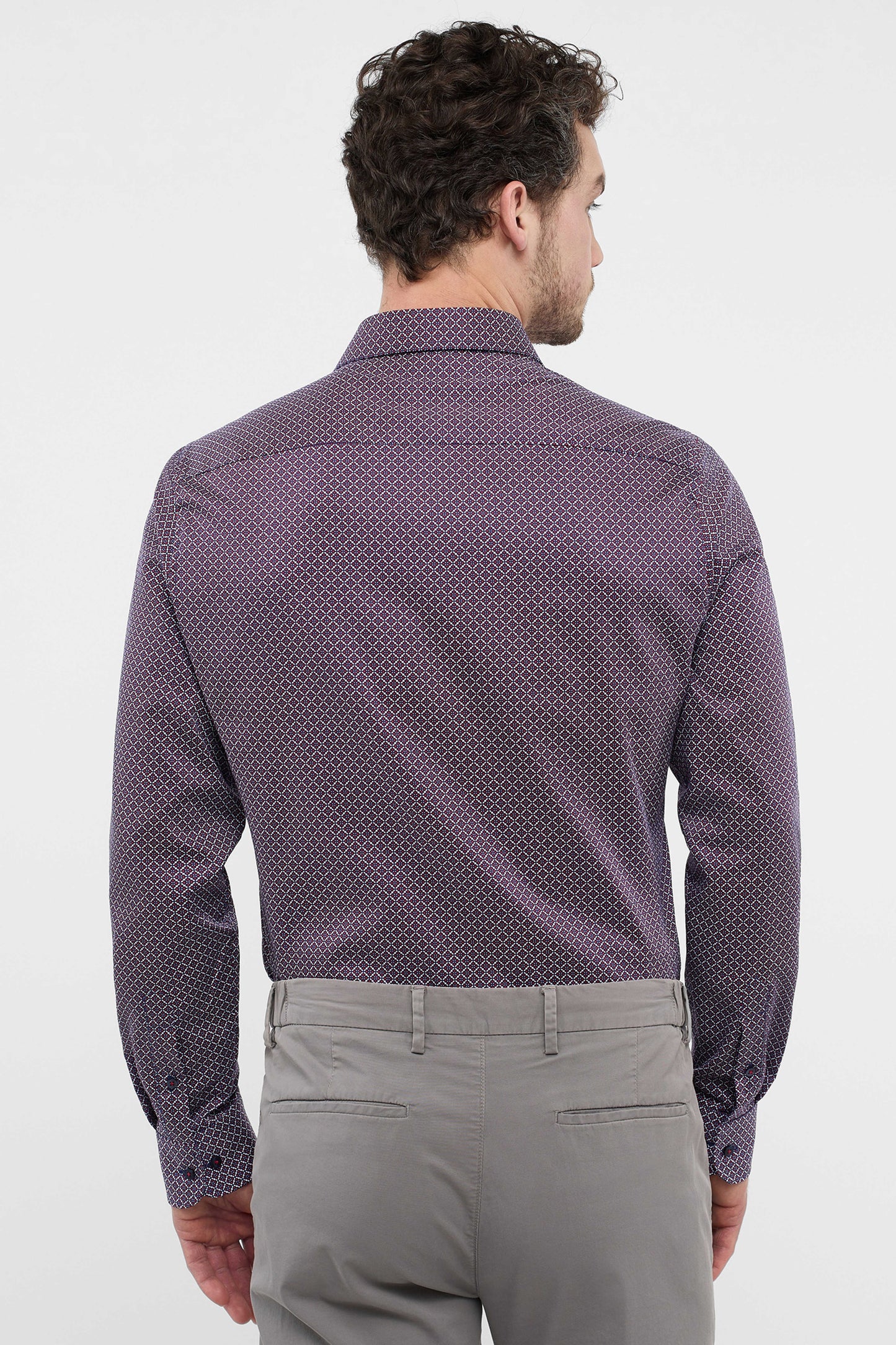 Eterna Slim Fit skjorte ekstra ærmelængde
