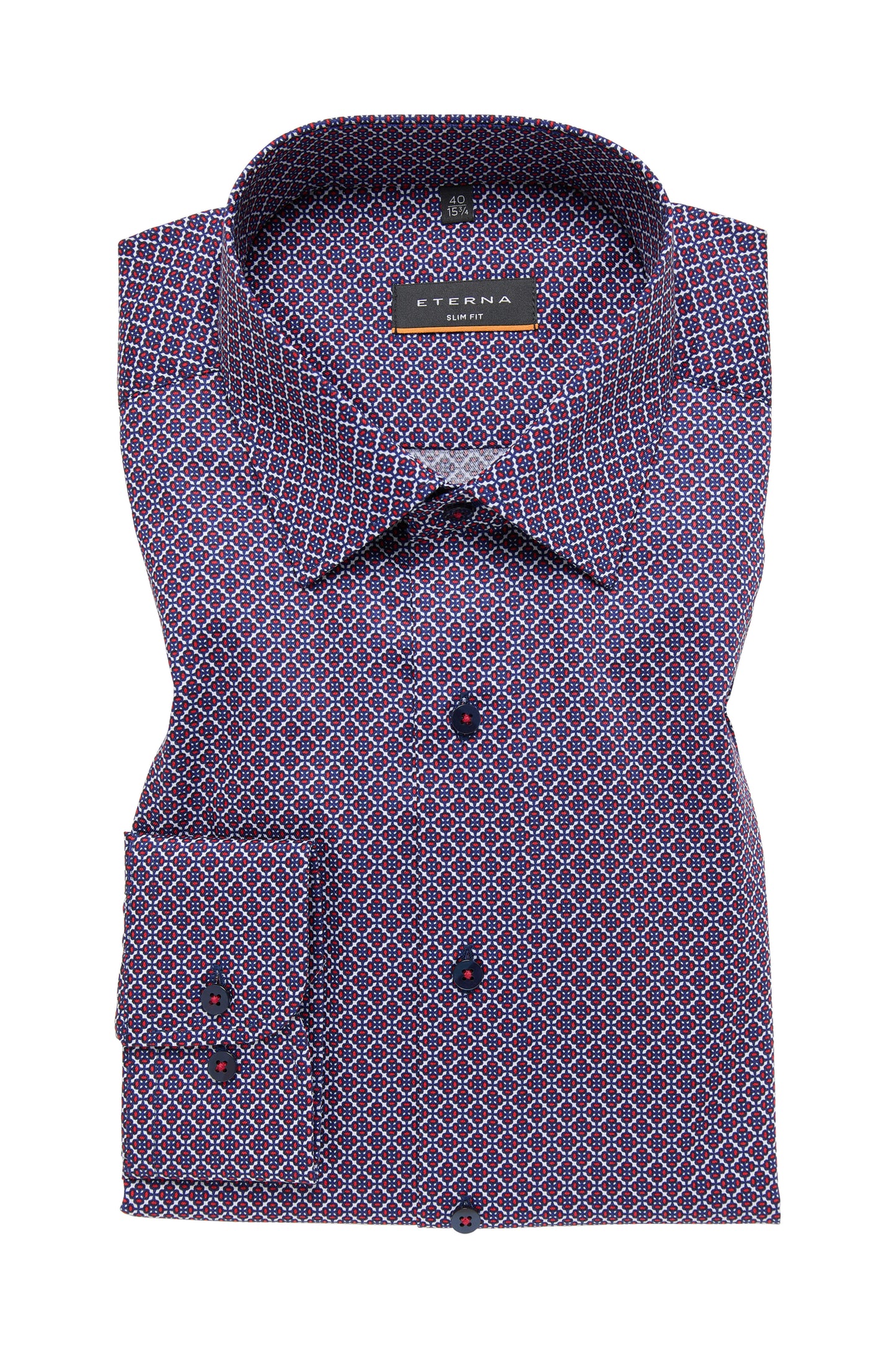 Eterna Slim Fit skjorte ekstra ærmelængde