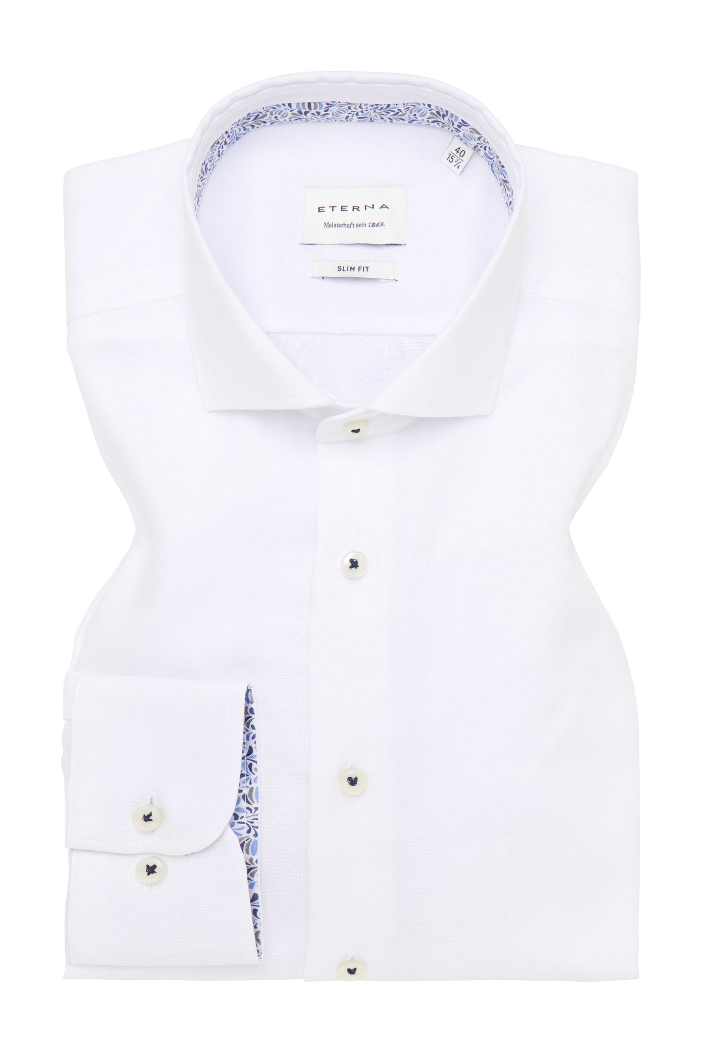 Eterna Slim Fit skjorte ekstra ærmelængde