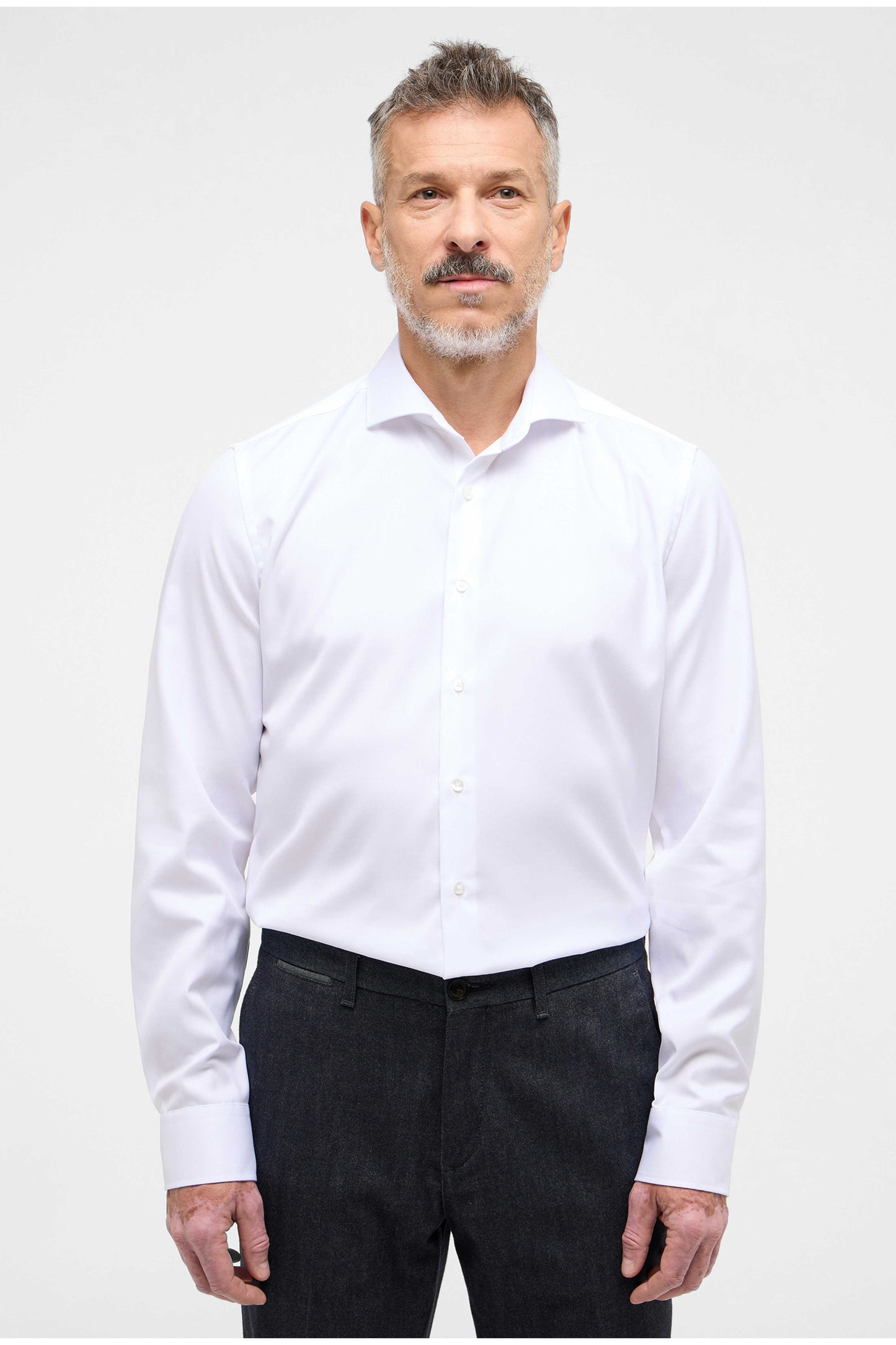 Eterna Slim Fit Cover shirt ekstra ærmelængde