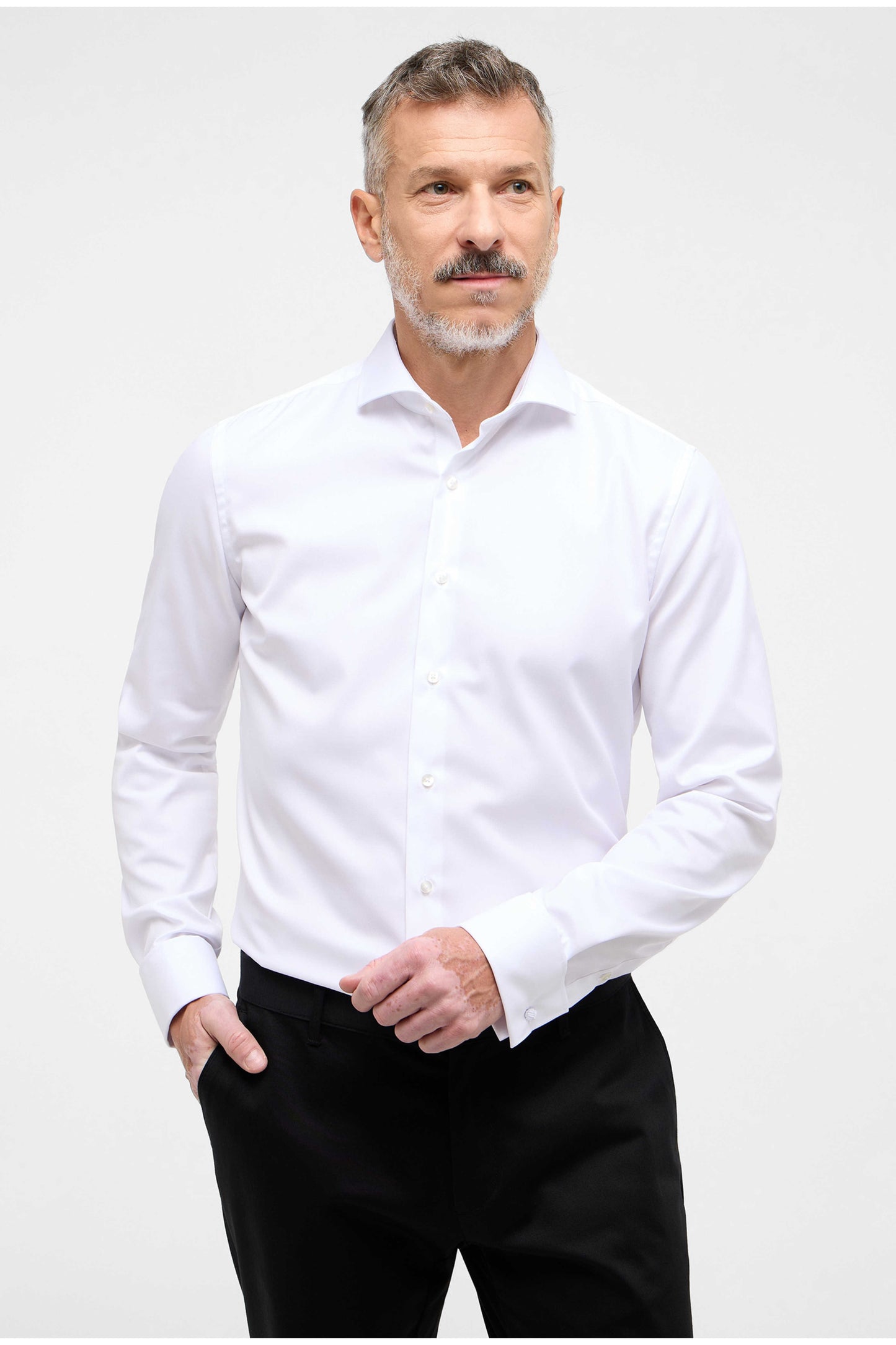 Eterna Slim Fit skjorte dobbelt manchet