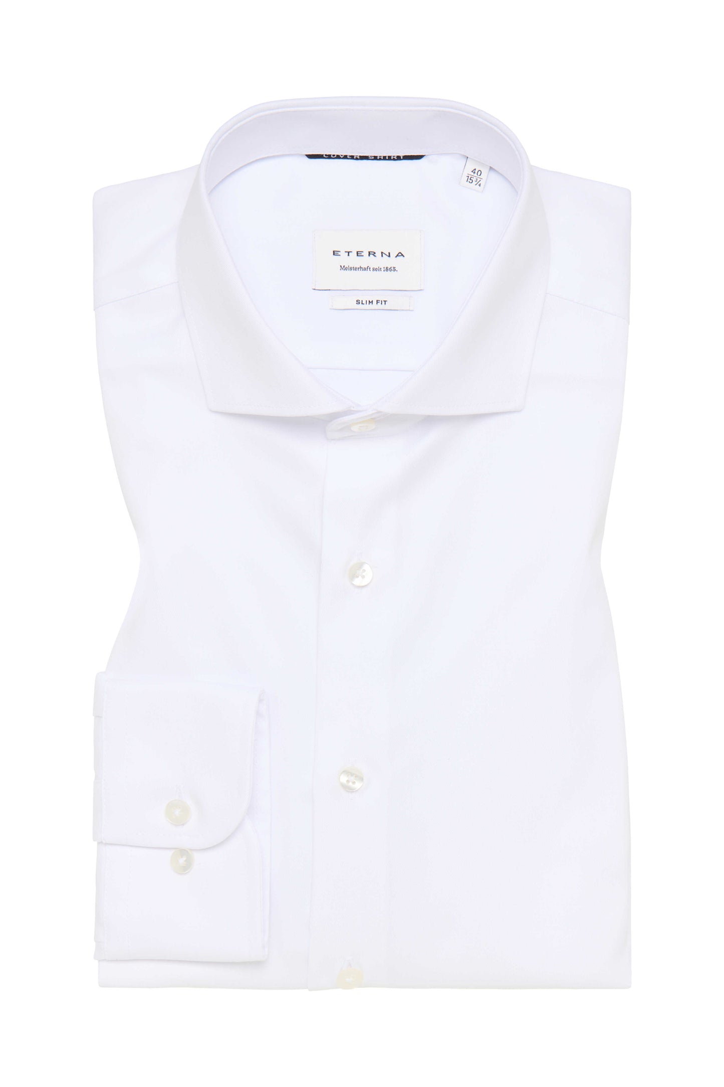 Eterna Slim Fit Cover shirt ekstra ærmelængde