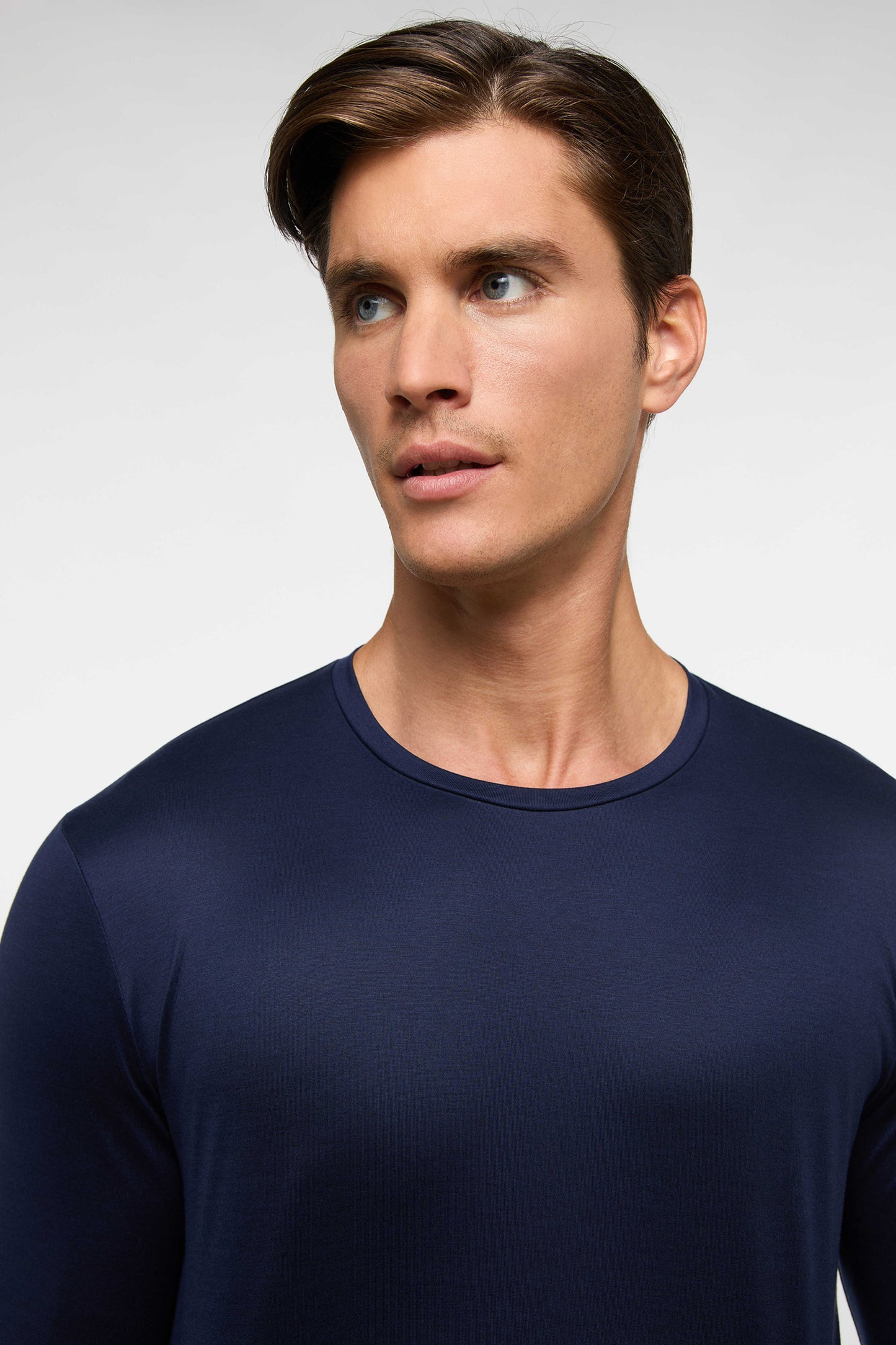 Eterna T-shirt langærmet rund hals by 1863