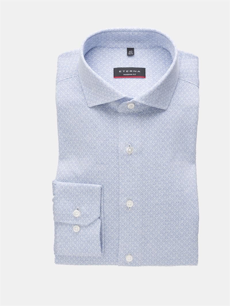 Eterna Modern Fit jersey-jacquard skjorte