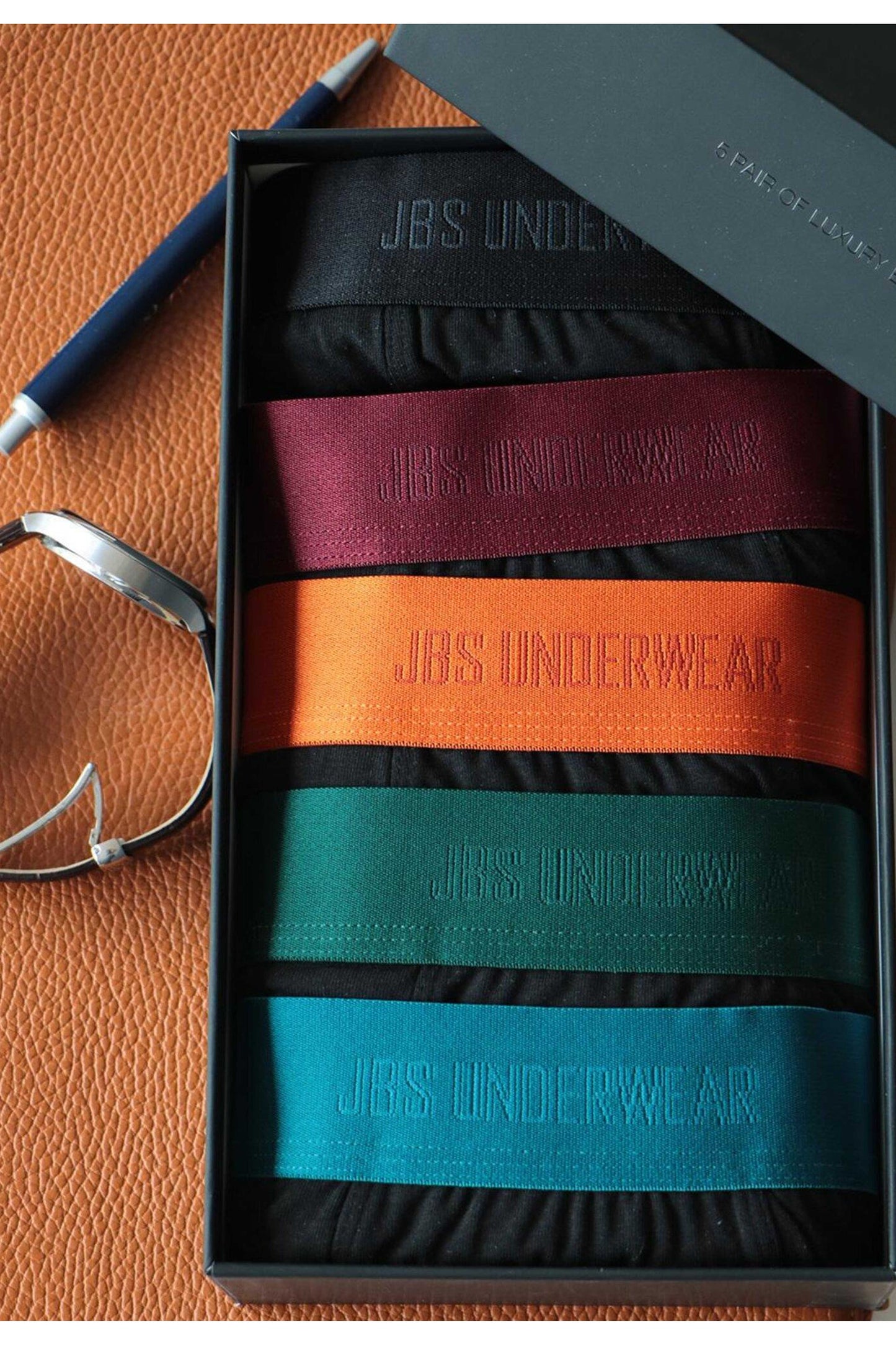 JBS tights m. ben 5-pak bambus gaveæske