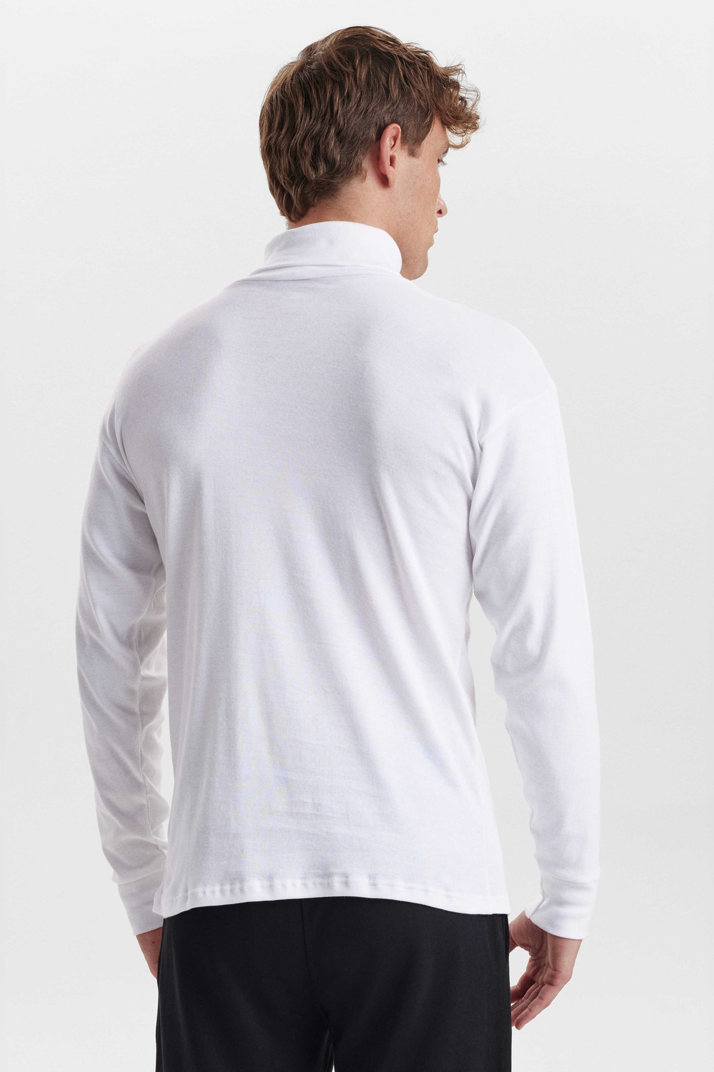 JBS langærmet rullekrave T-shirt hvid el. sort bomuld
