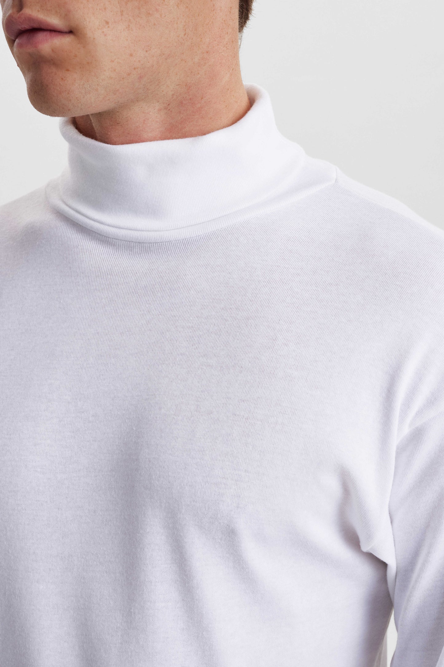 JBS langærmet rullekrave T-shirt hvid el. sort bomuld