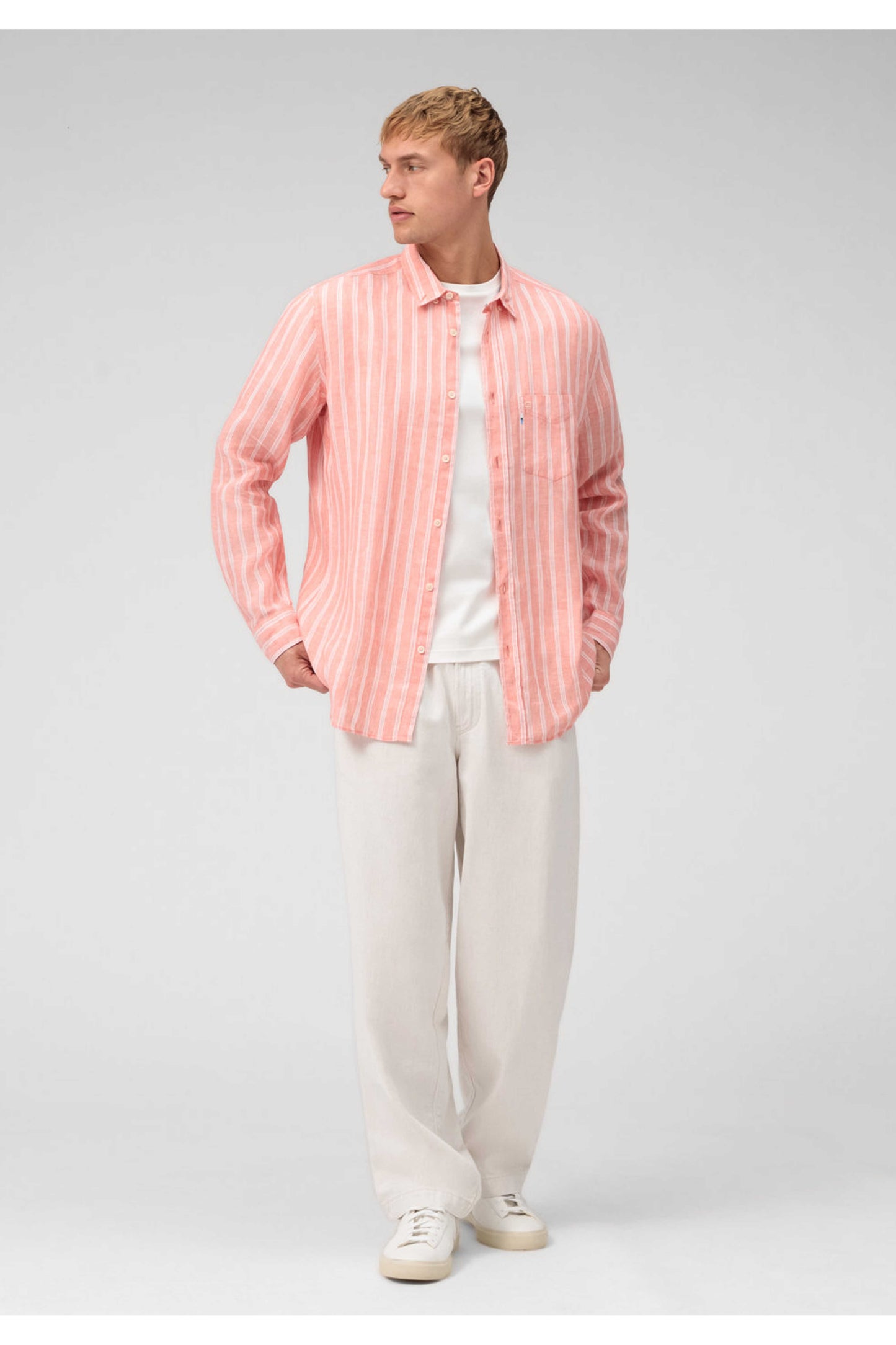 Olymp Casual Regular Fit hørskjorte