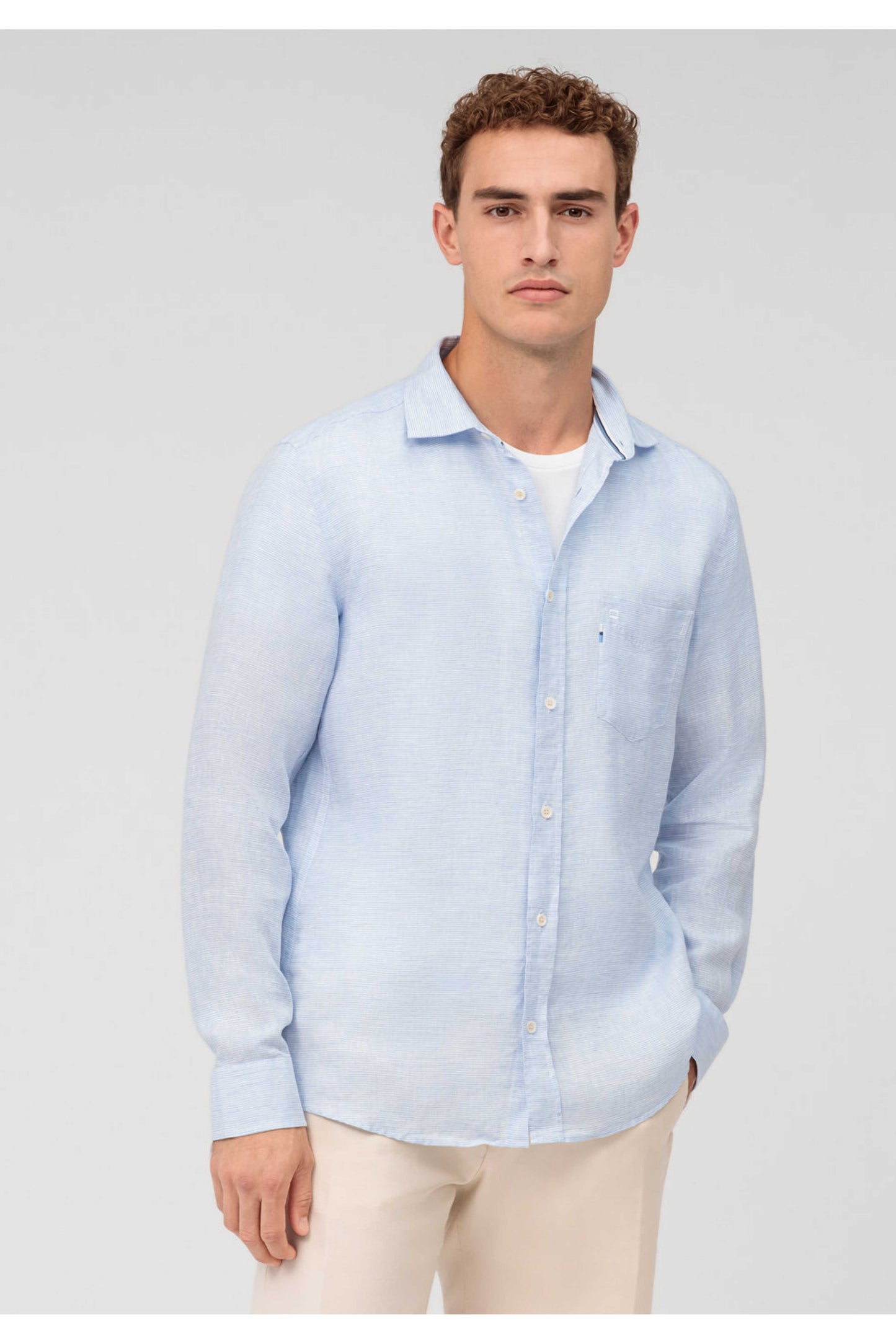 Olymp Casual Regular Fit hørskjorte