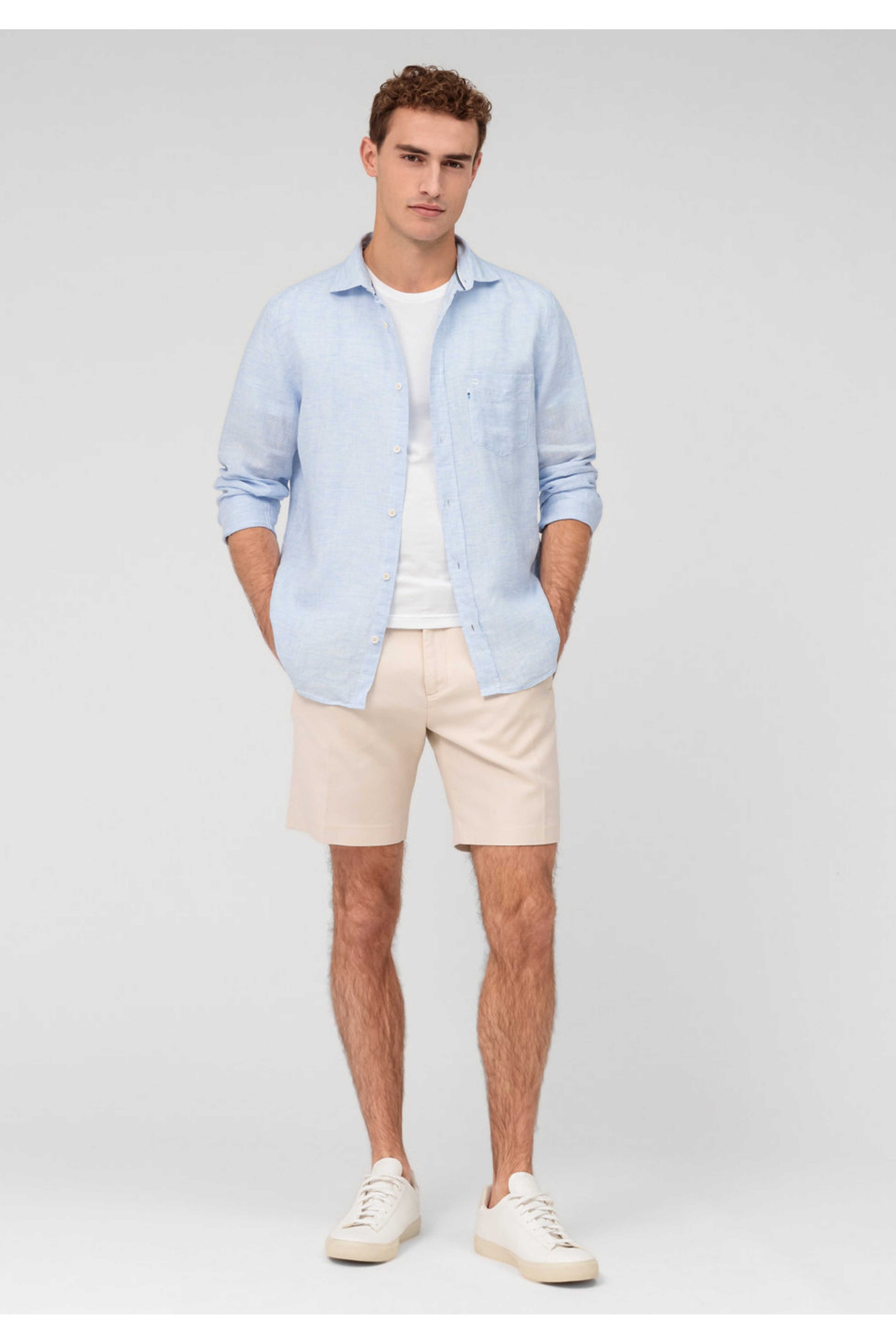 Olymp Casual Regular Fit hørskjorte