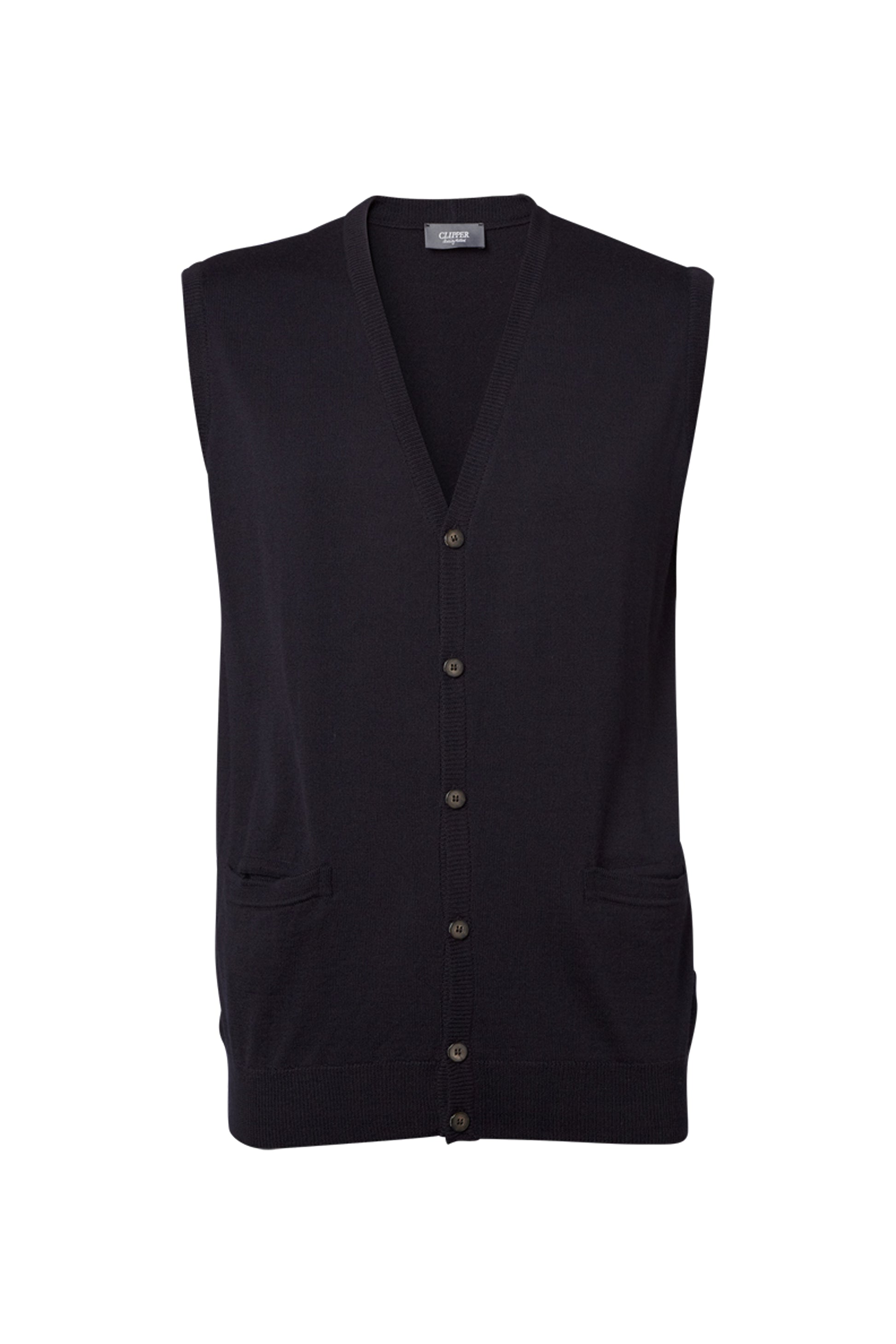 Clipper Milan Regular Fit strikvest med kanpper - Main Image