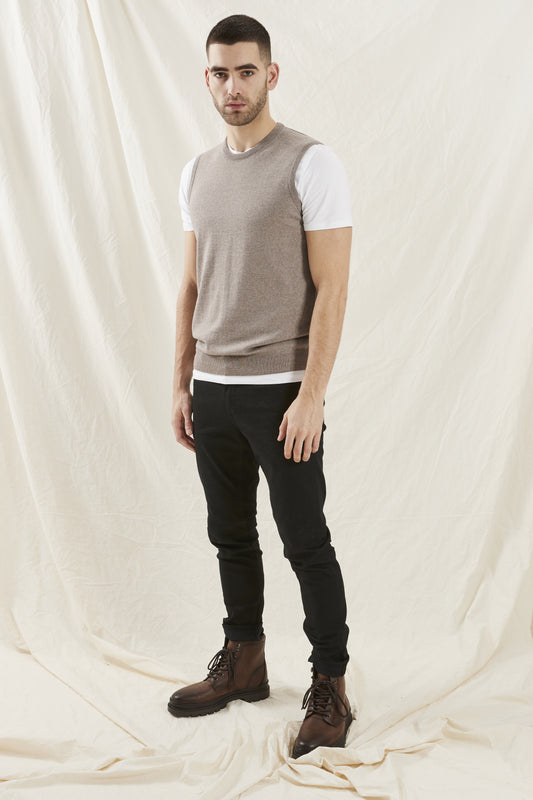 Clipper Turin Modern Fit slipover rund hals uld