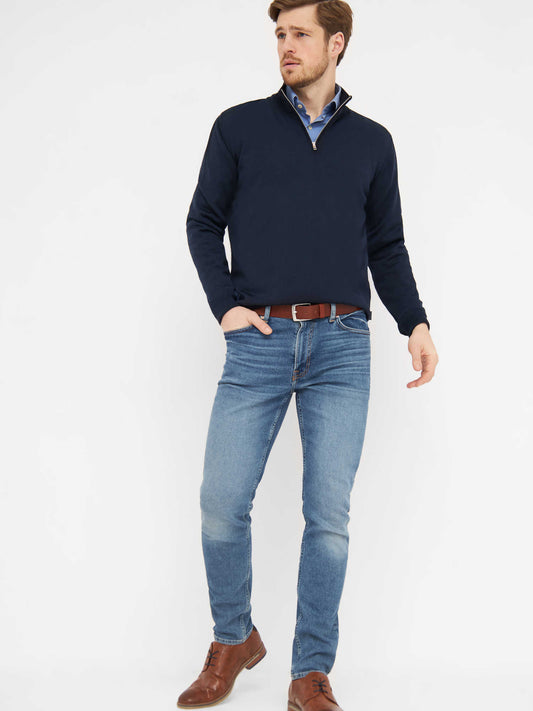Clipper Milan Regular Fit zip-neck uld