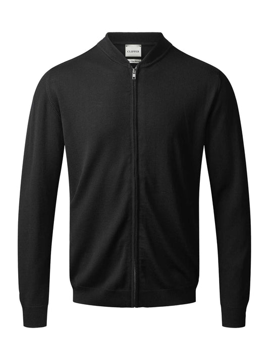 Clipper Turin Modern Fit zip-cardigan strik uld