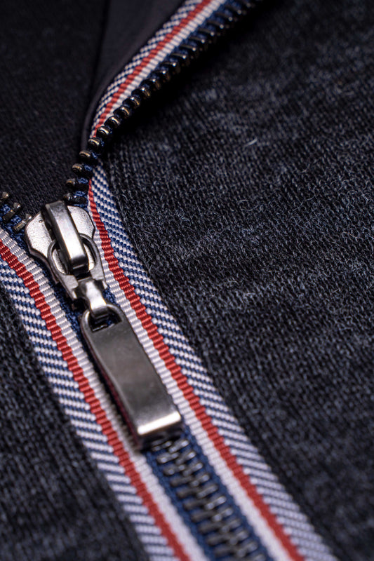 Clipper Dublin Classic Fit zip-cardigan uldblanding