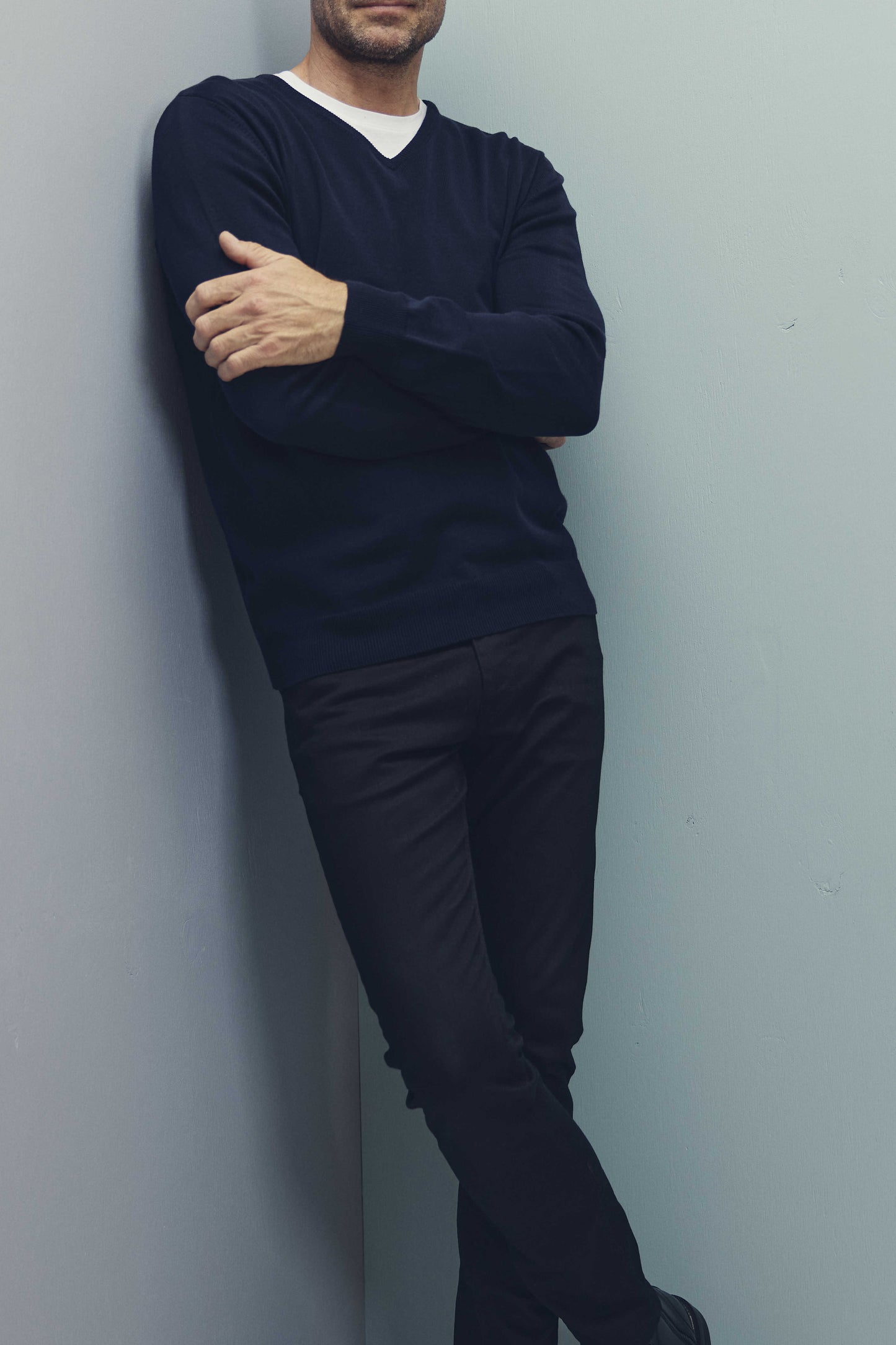 Clipper Stockholm Regular Fit V-hals strik bomuld