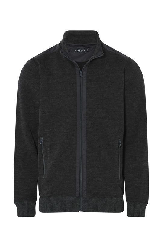 Clipper Kilkenny Classic Fit zip-cardigan uldblanding