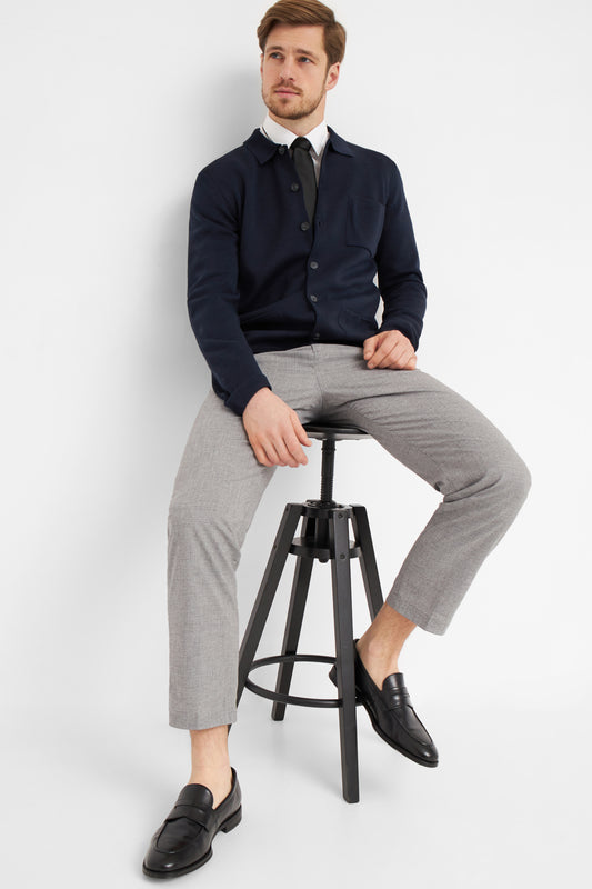 Clipper Manchester Modern Fit strik cardigan uld