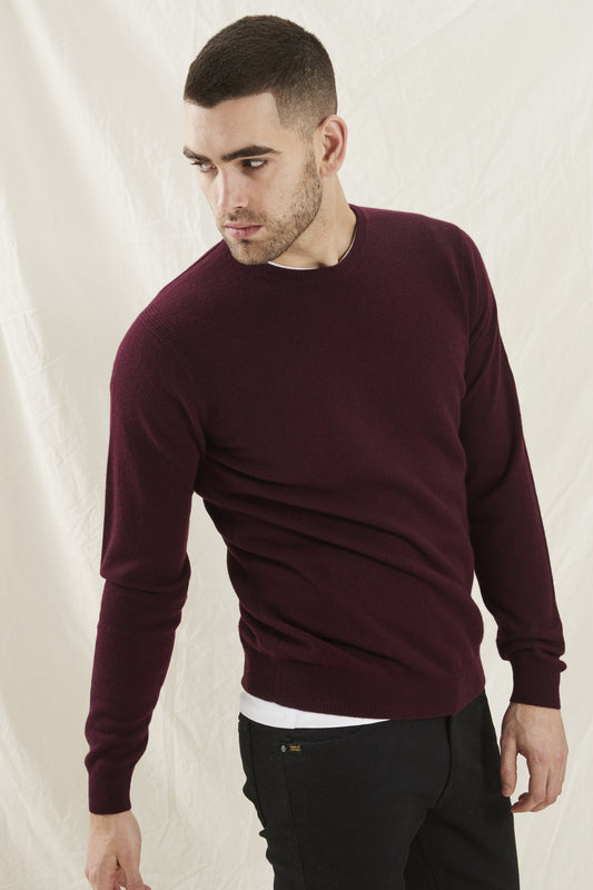 Clipper Sheffield Modern Fit strik rund hals cashmere