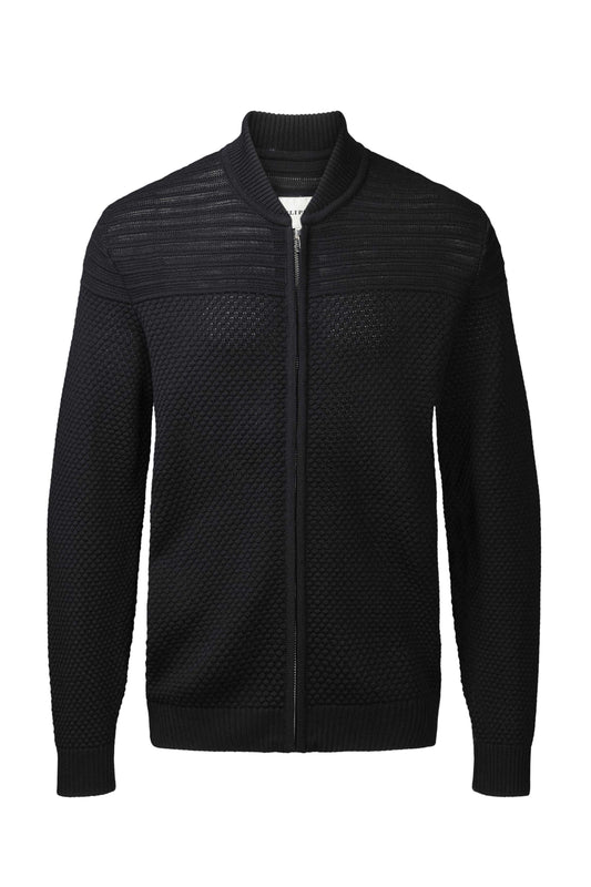 Clipper Liverpool Modern Fit zip-cardigan uldblanding