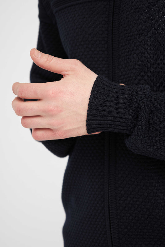 Clipper Liverpool Modern Fit zip-cardigan uldblanding
