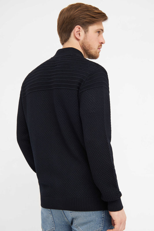 Clipper Liverpool Modern Fit zip-cardigan uldblanding