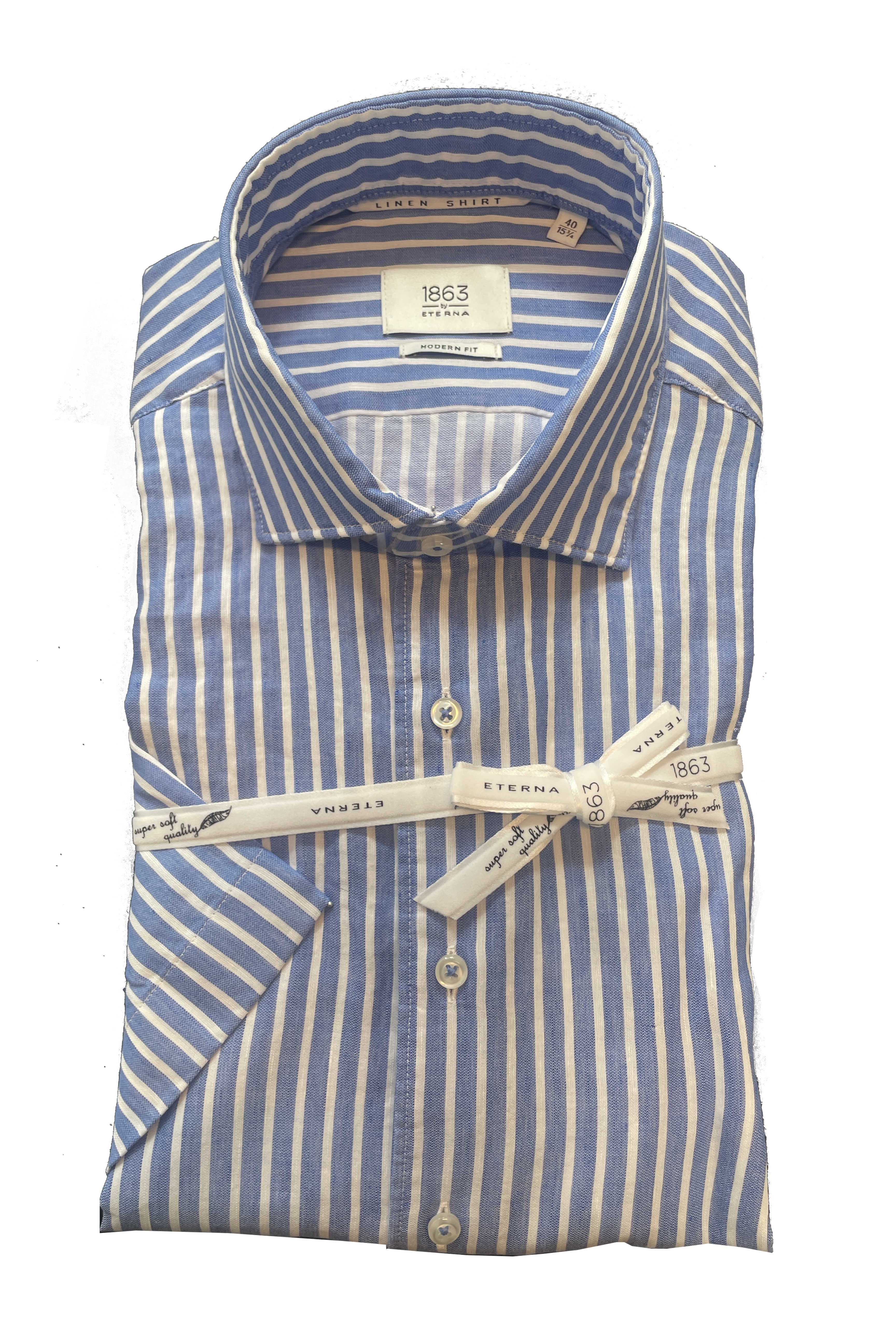 Eterna Modern Fit by 1863 kortærmet hør