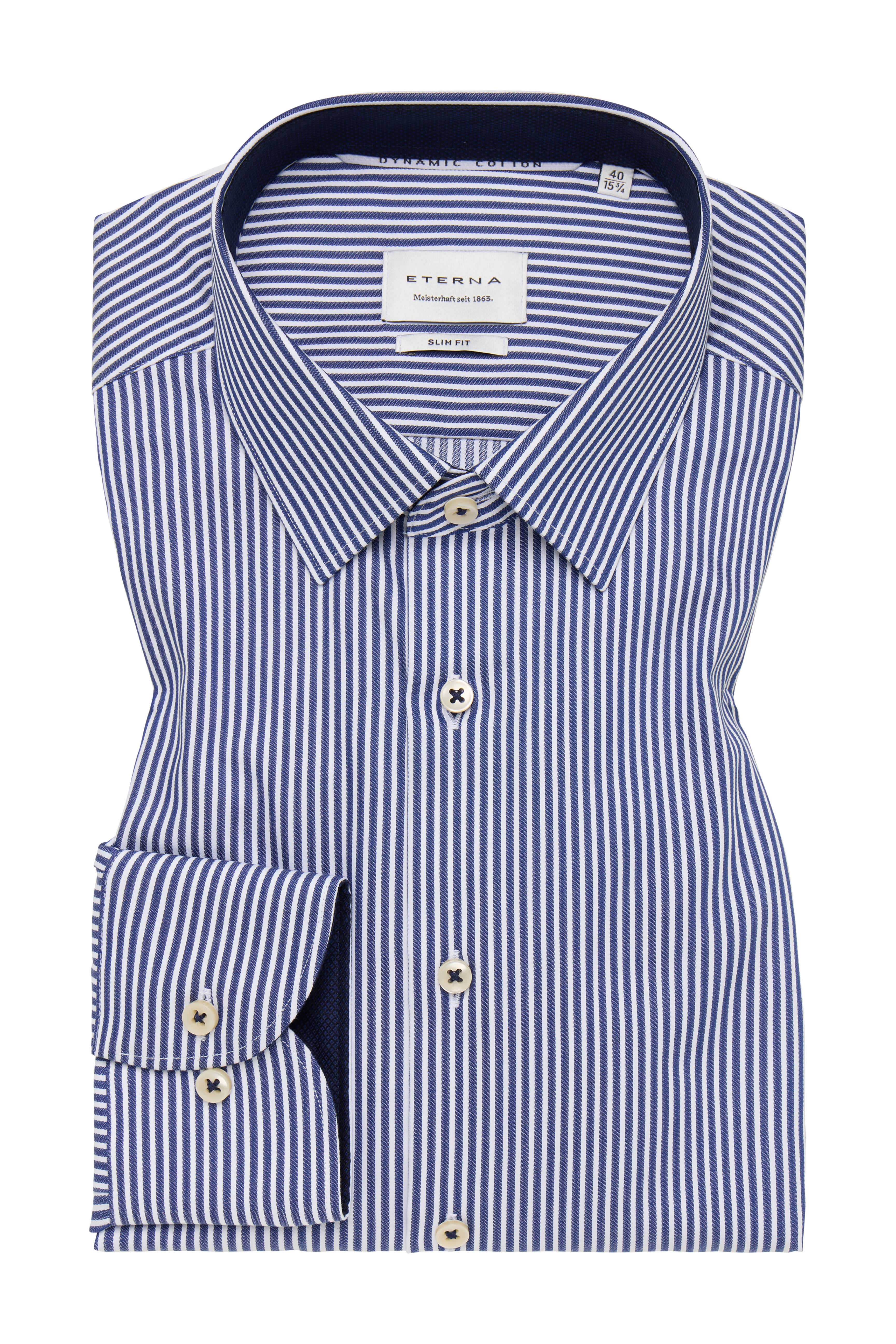 Eterna Slim Fit skjorte ekstra ærmelængde