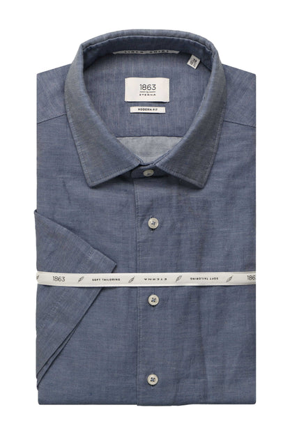Eterna Modern Fit by 1863 kortærmet hør