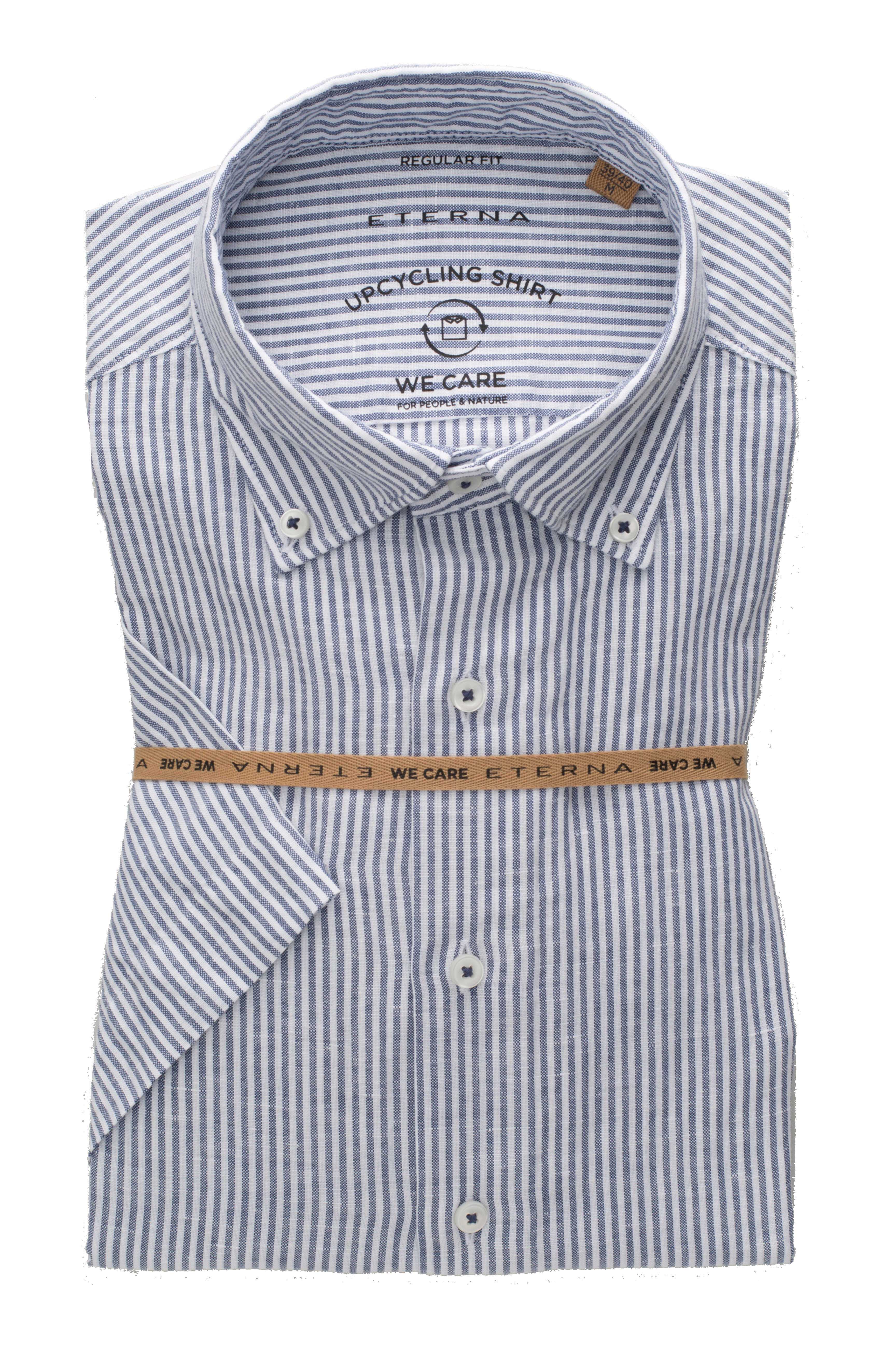 Eterna Regular Fit kortærmet hør